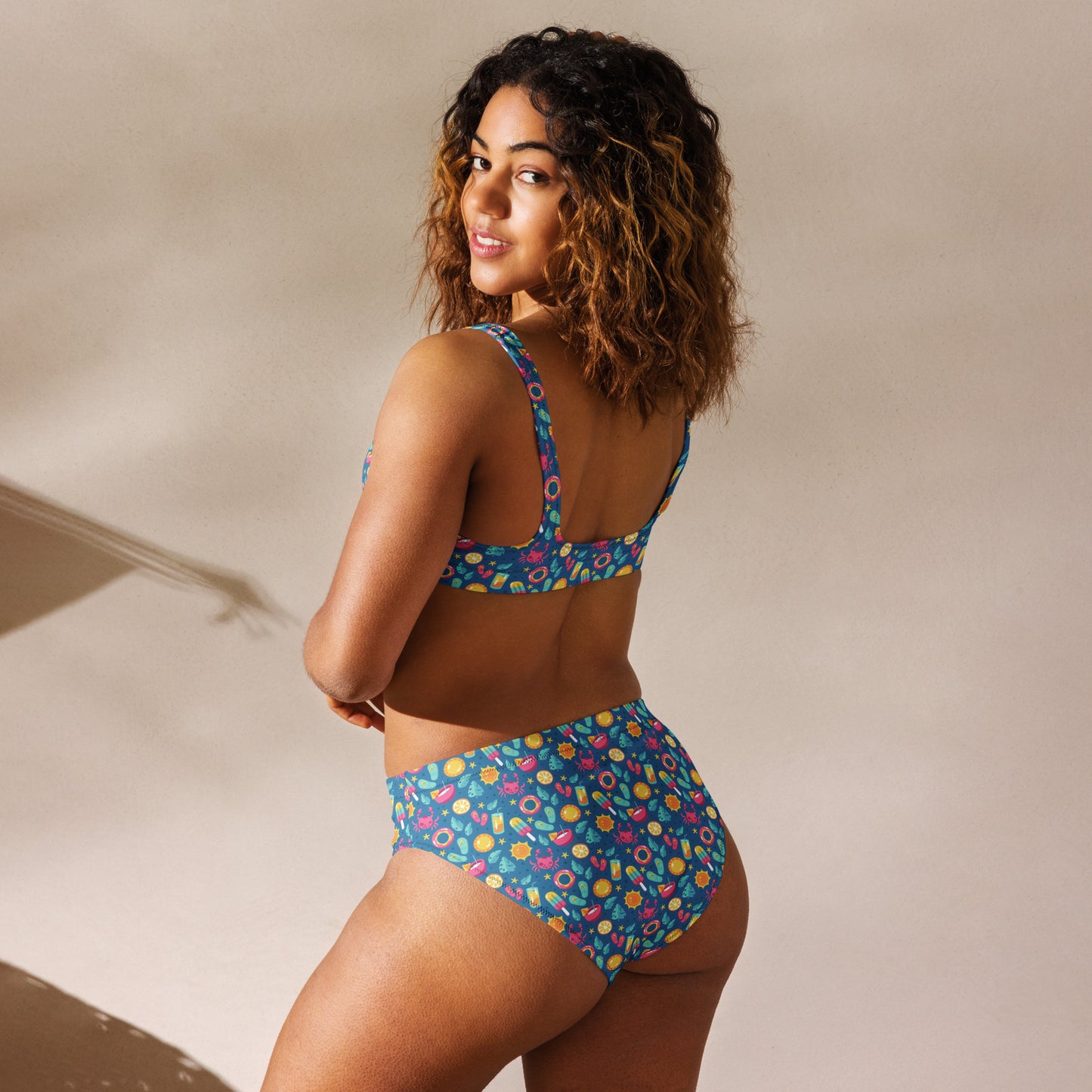 Summer Vibes Recycled high-waisted bikini