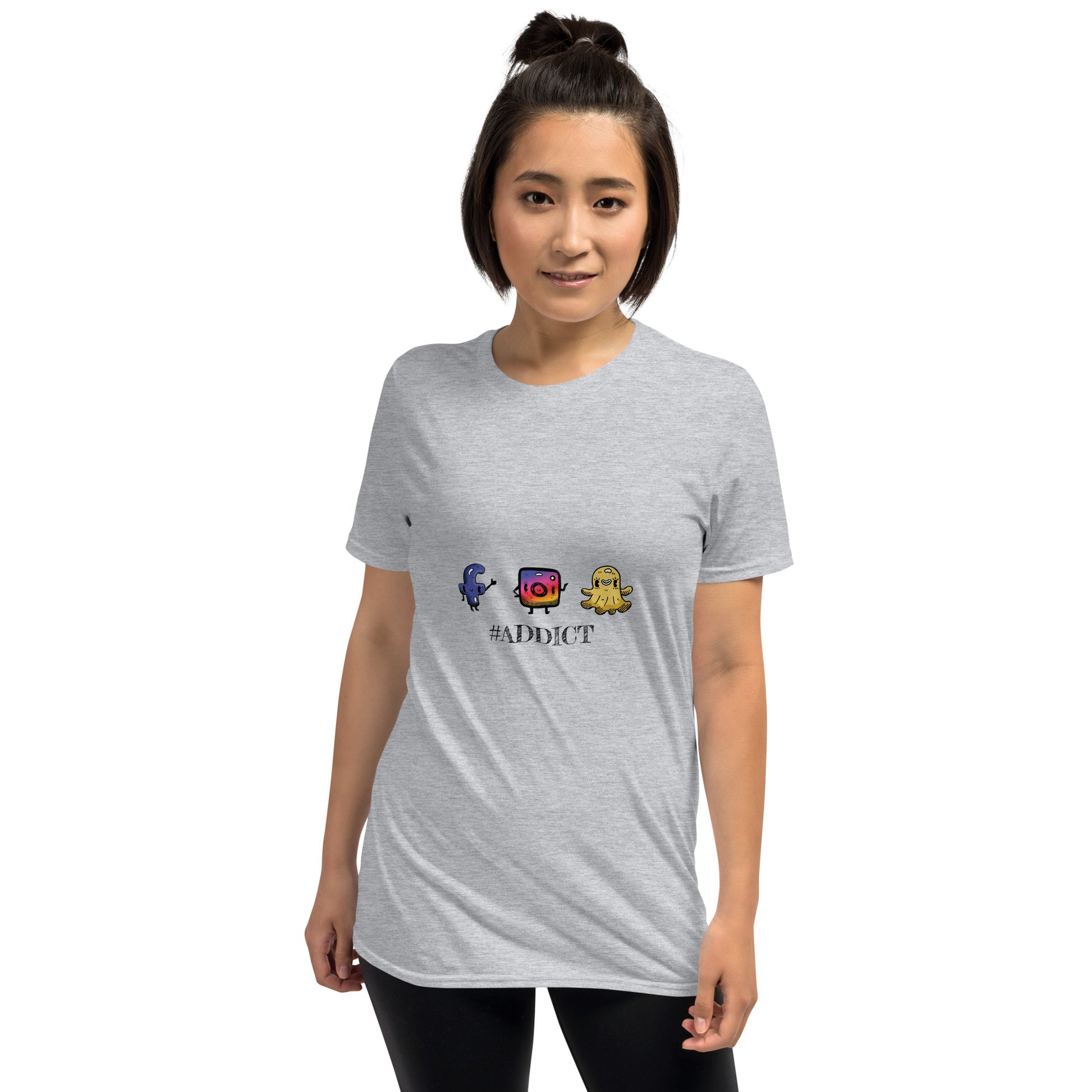 Social Media Addict T-Shirt - grey