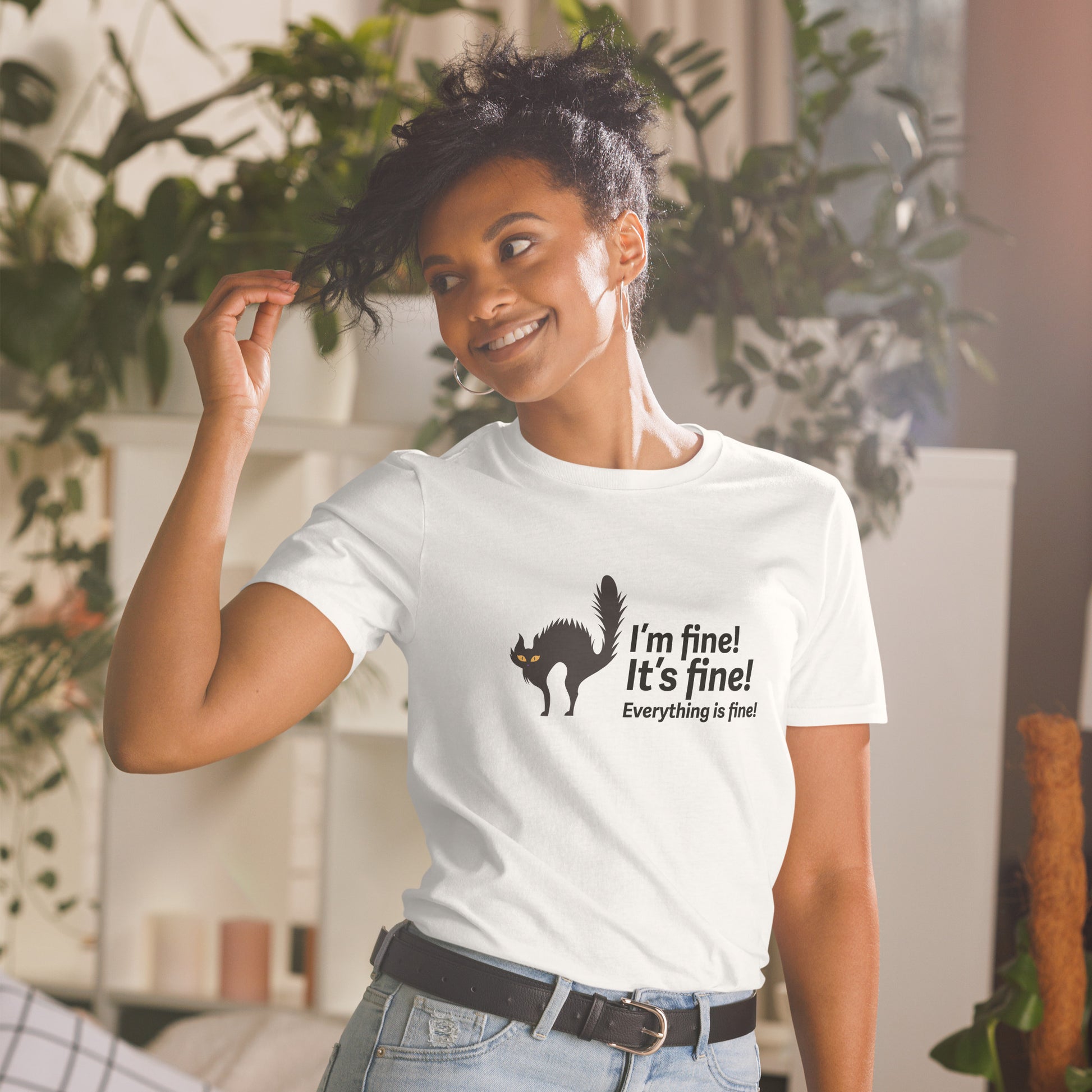 I'm fine funny t-shirt - in white