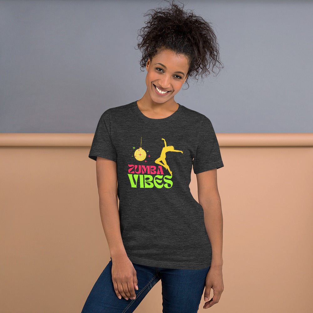 Zumba Vibes, Unisex T-Shirt, Dark Grey Heather