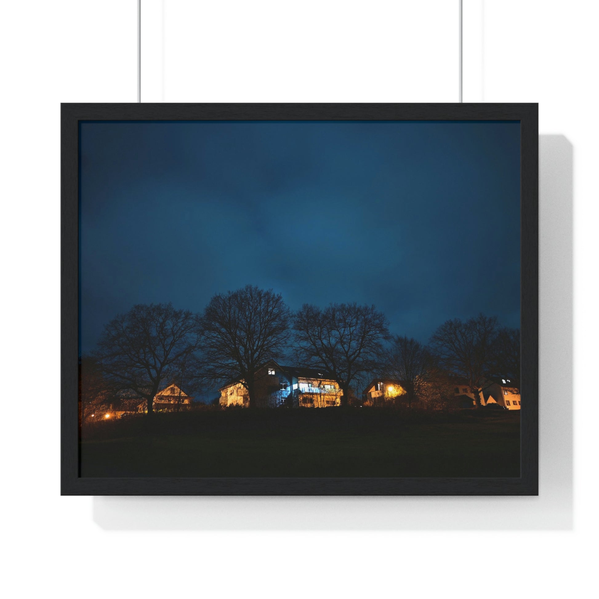 Village in night - Premium Framed Poster - Home - HobbyMeFree