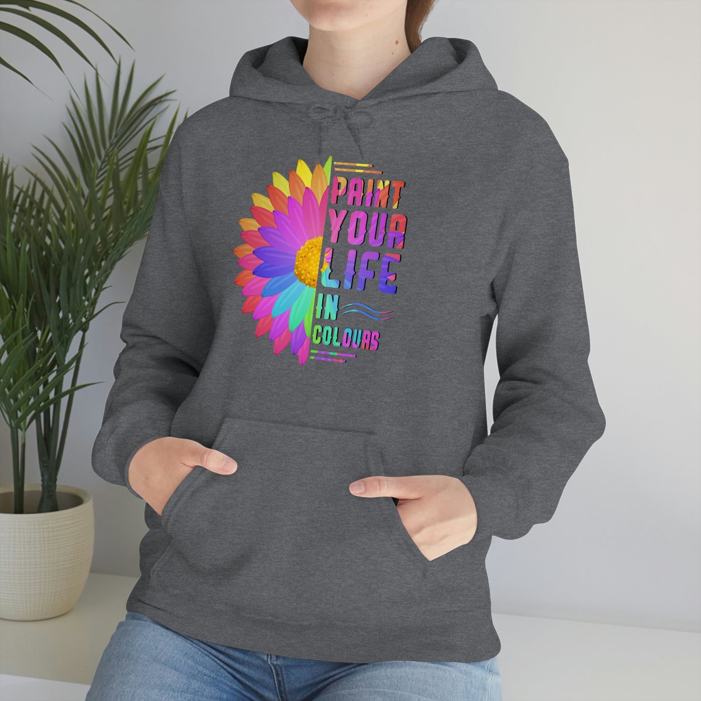 Paint your life in colours - Unisex Heavy Blend™ Hooded Sweatshirt - HobbyMeFree