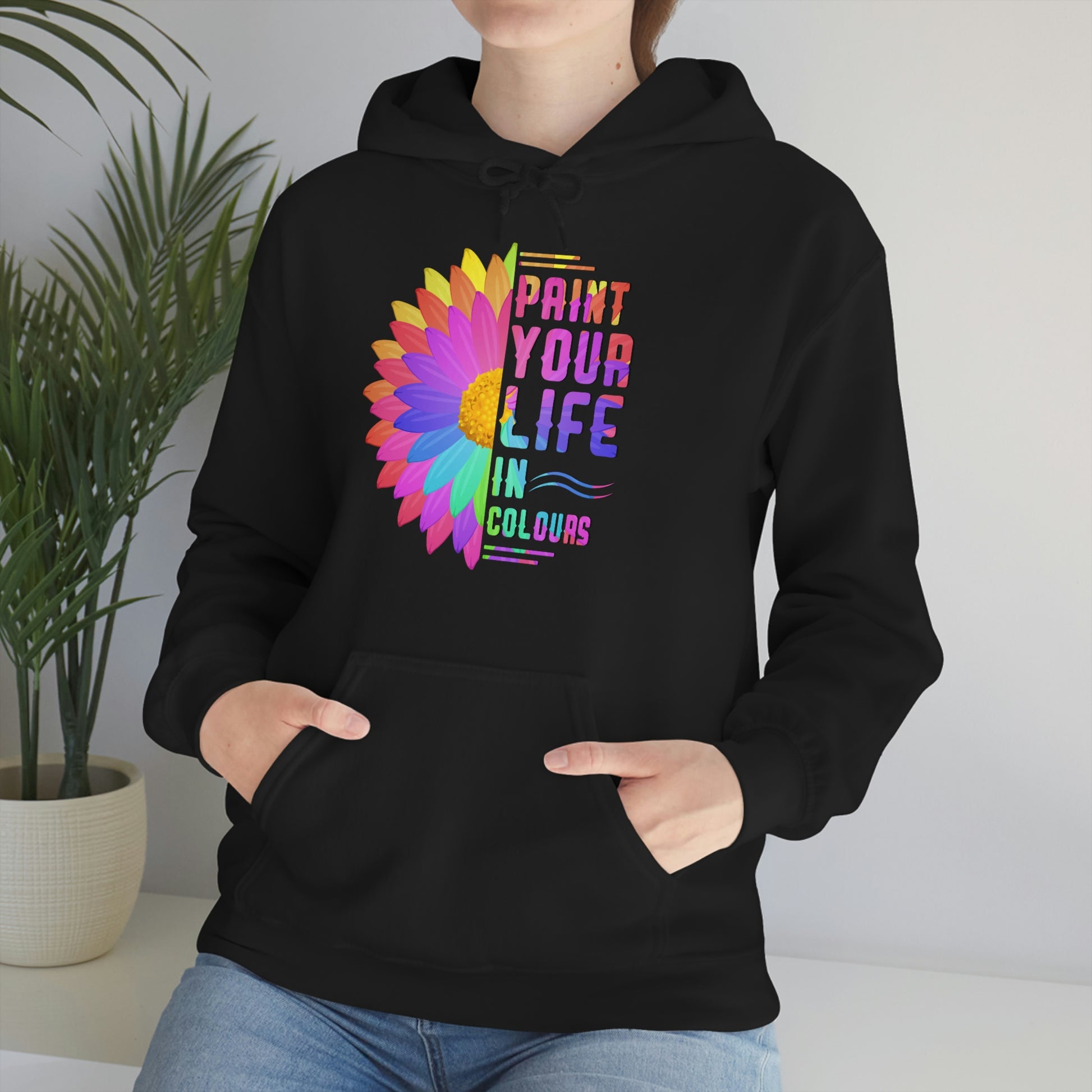 Paint your life in colours - Unisex Heavy Blend™ Hooded Sweatshirt - HobbyMeFree