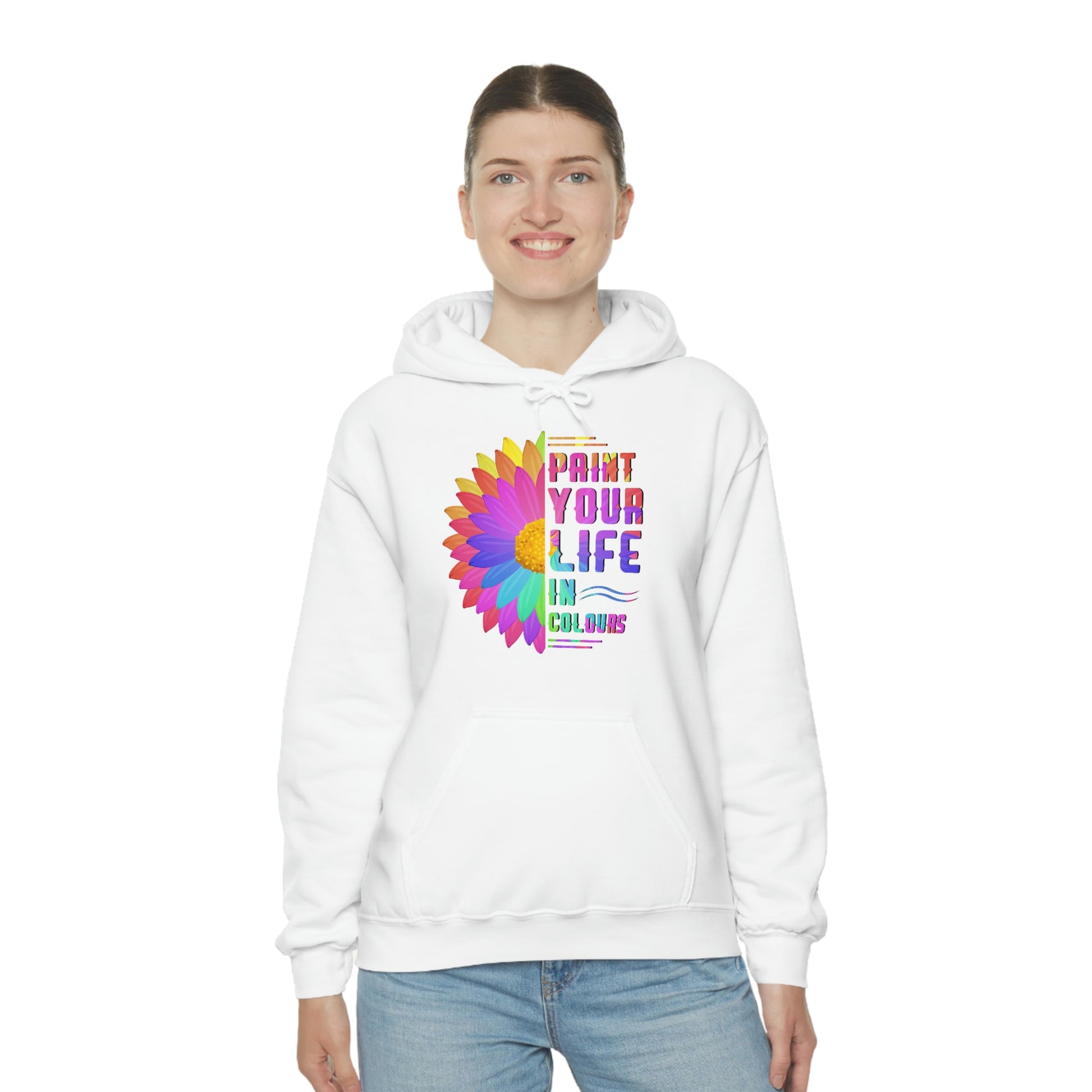 Paint your life in colours - Unisex Heavy Blend™ Hooded Sweatshirt - HobbyMeFree