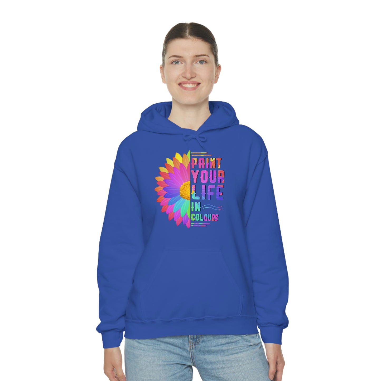 Paint your life in colours - Unisex Heavy Blend™ Hooded Sweatshirt - HobbyMeFree