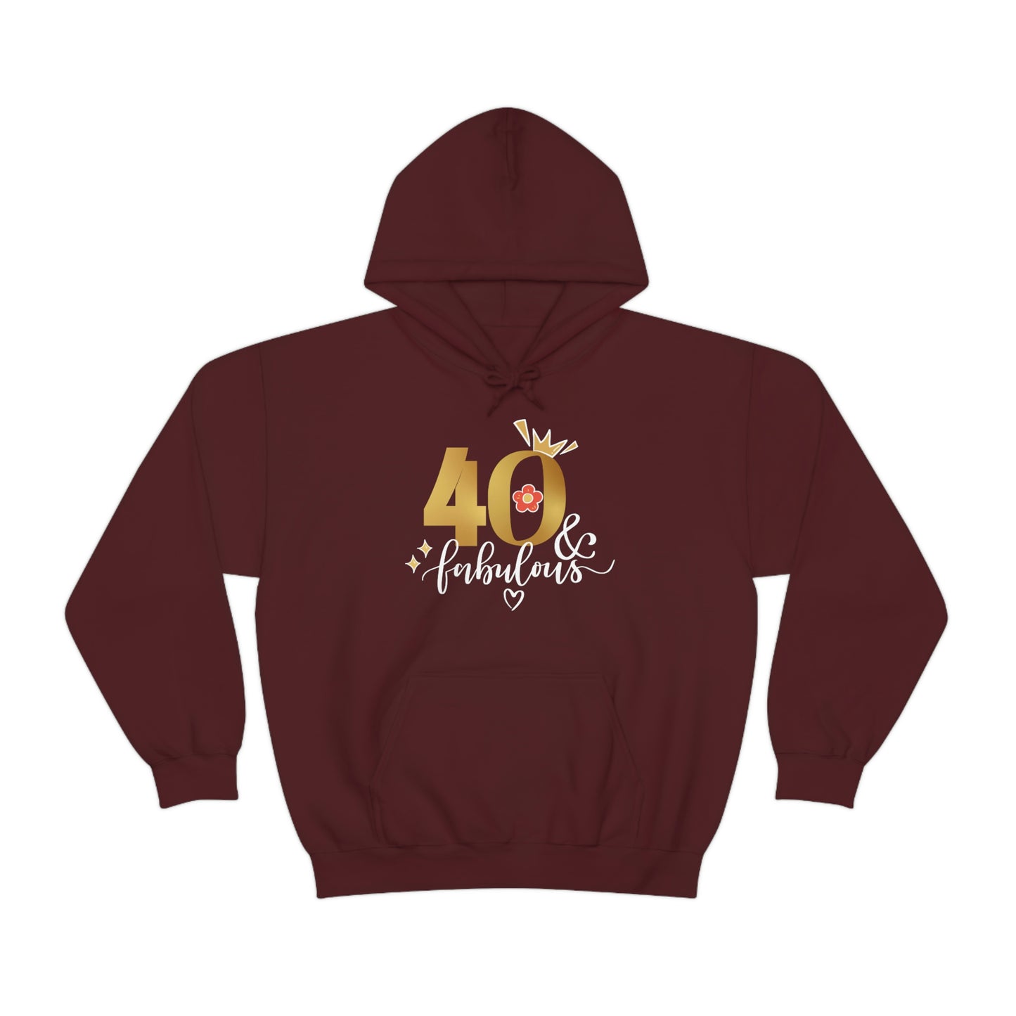 BDay T 40's - Unisex Heavy Blend™ Hooded Sweatshirt - HobbyMeFree