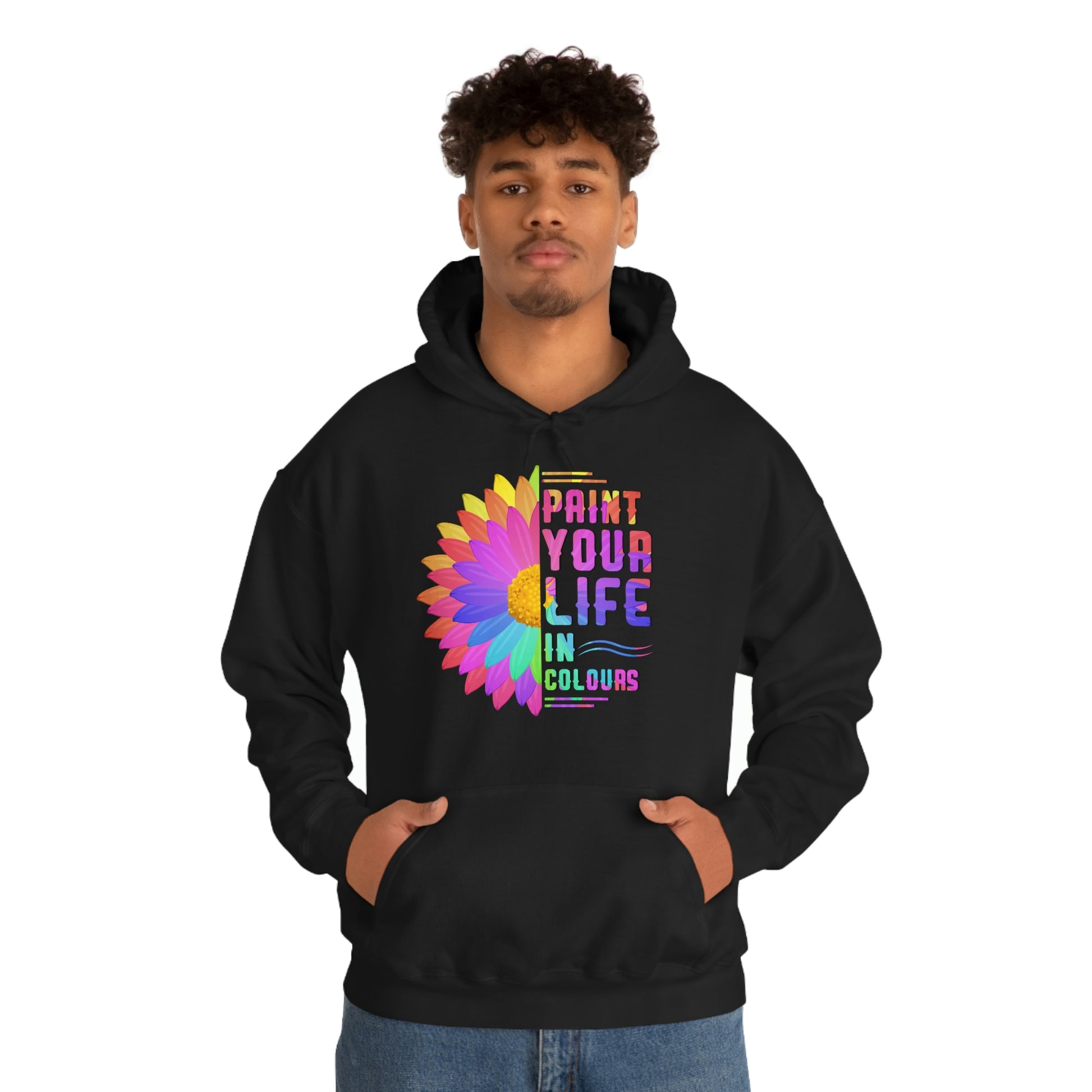 Paint your life in colours - Unisex Heavy Blend™ Hooded Sweatshirt - HobbyMeFree