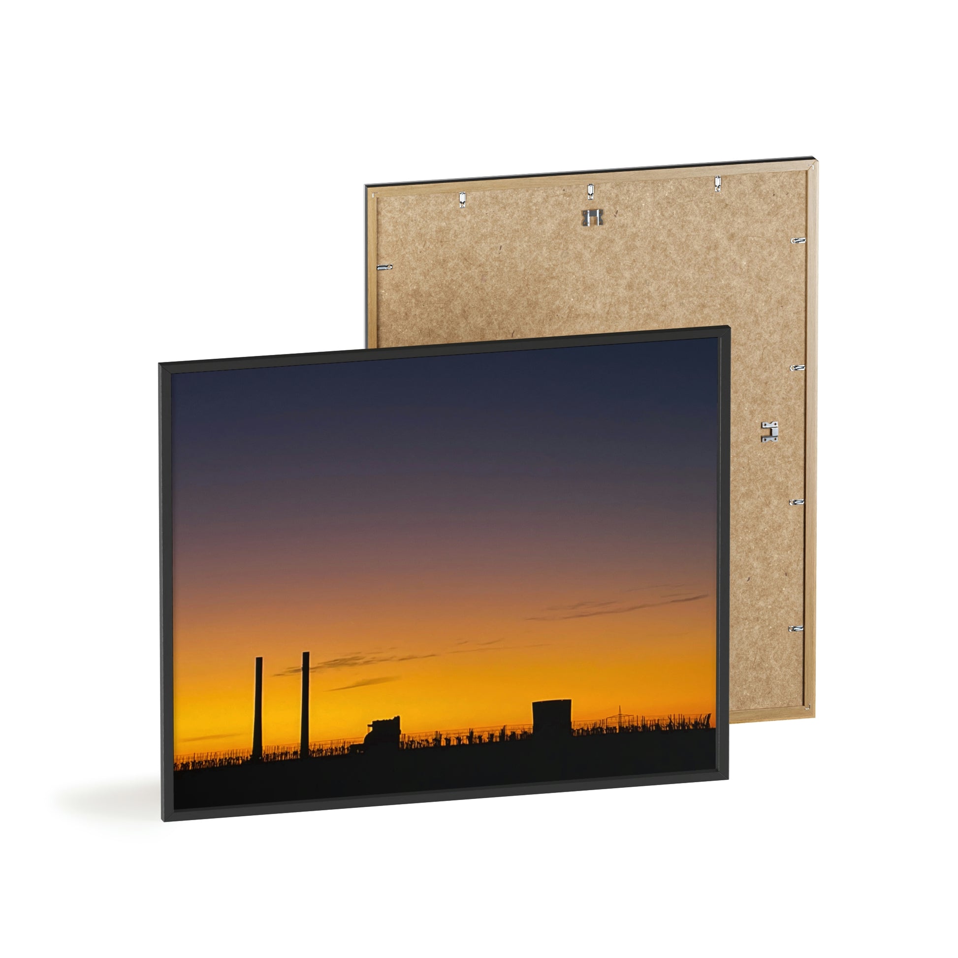 Industrial sunset - Posters with Wooden Frame - HobbyMeFree