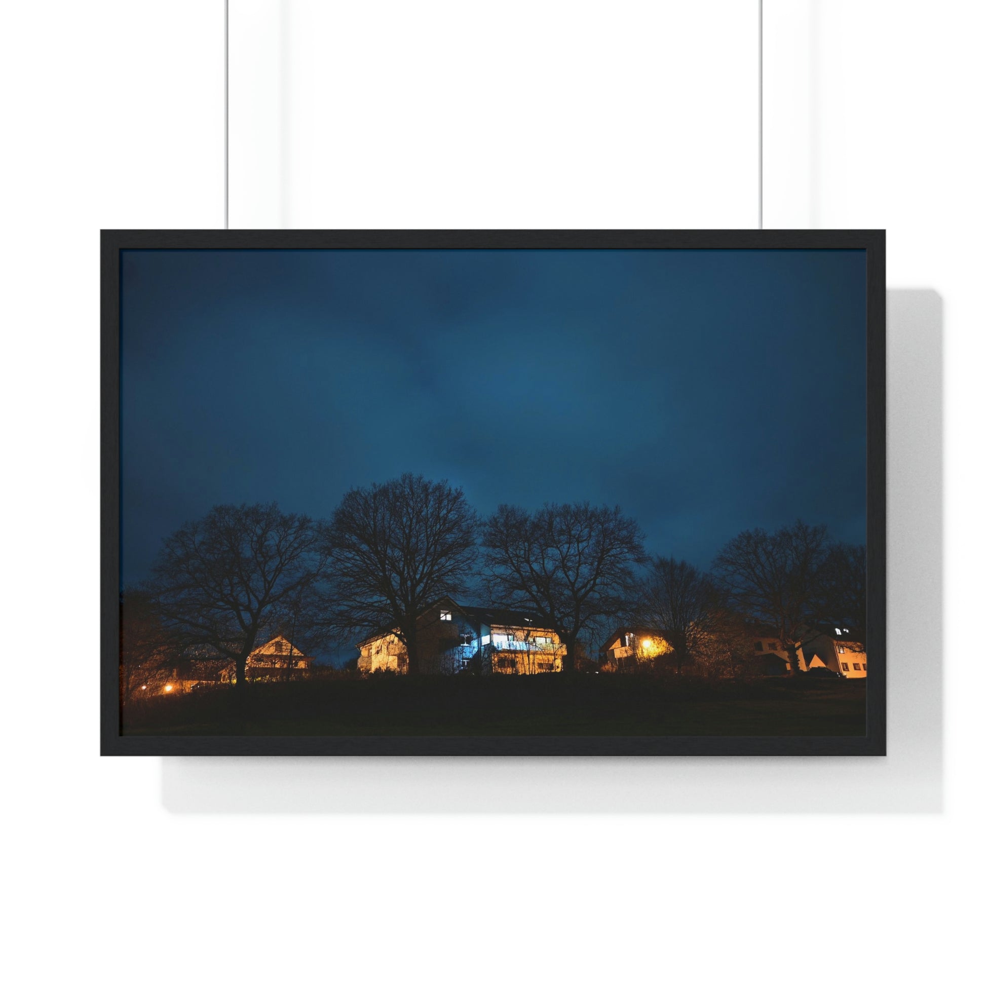 Village in night - Premium Framed Poster - Home - HobbyMeFree