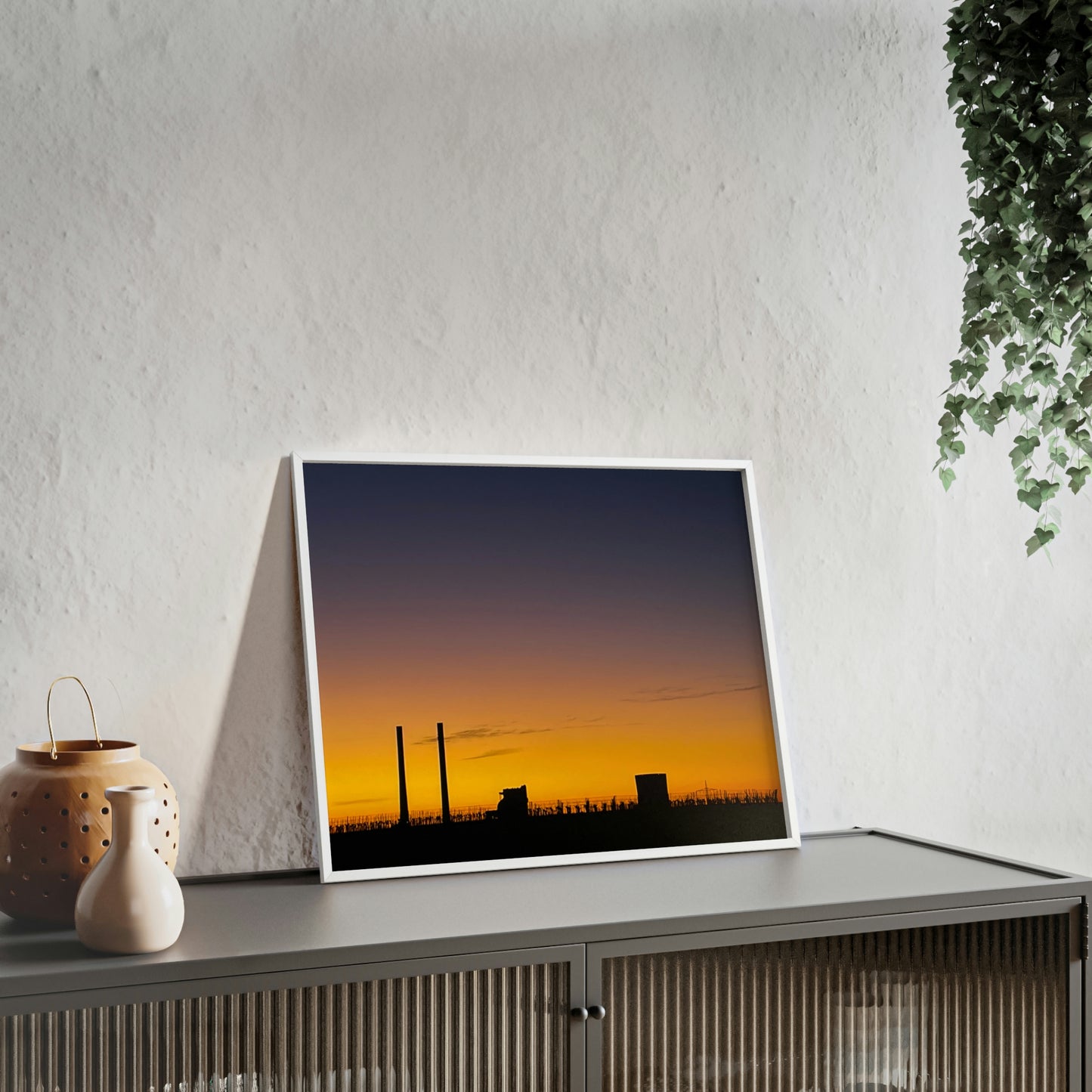 Industrial sunset - Posters with Wooden Frame - HobbyMeFree