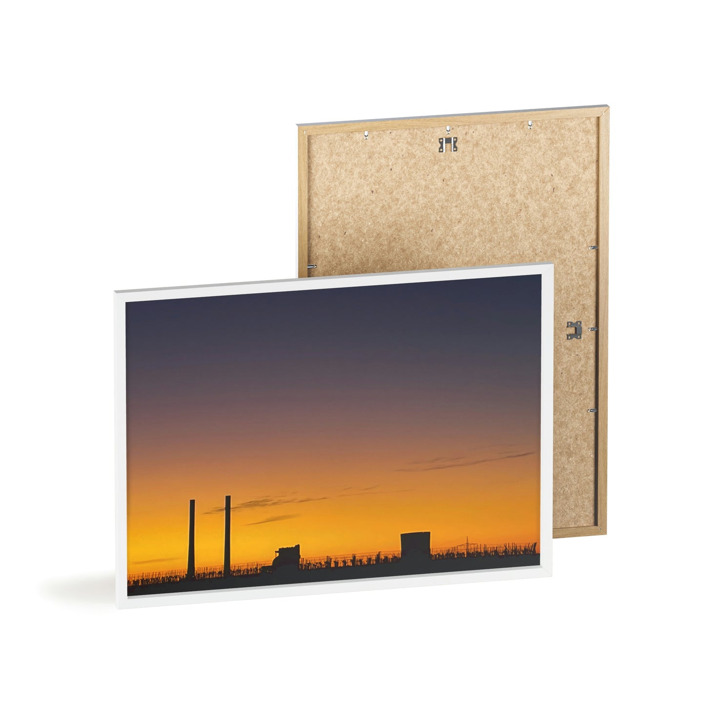 Industrial sunset - Posters with Wooden Frame - HobbyMeFree