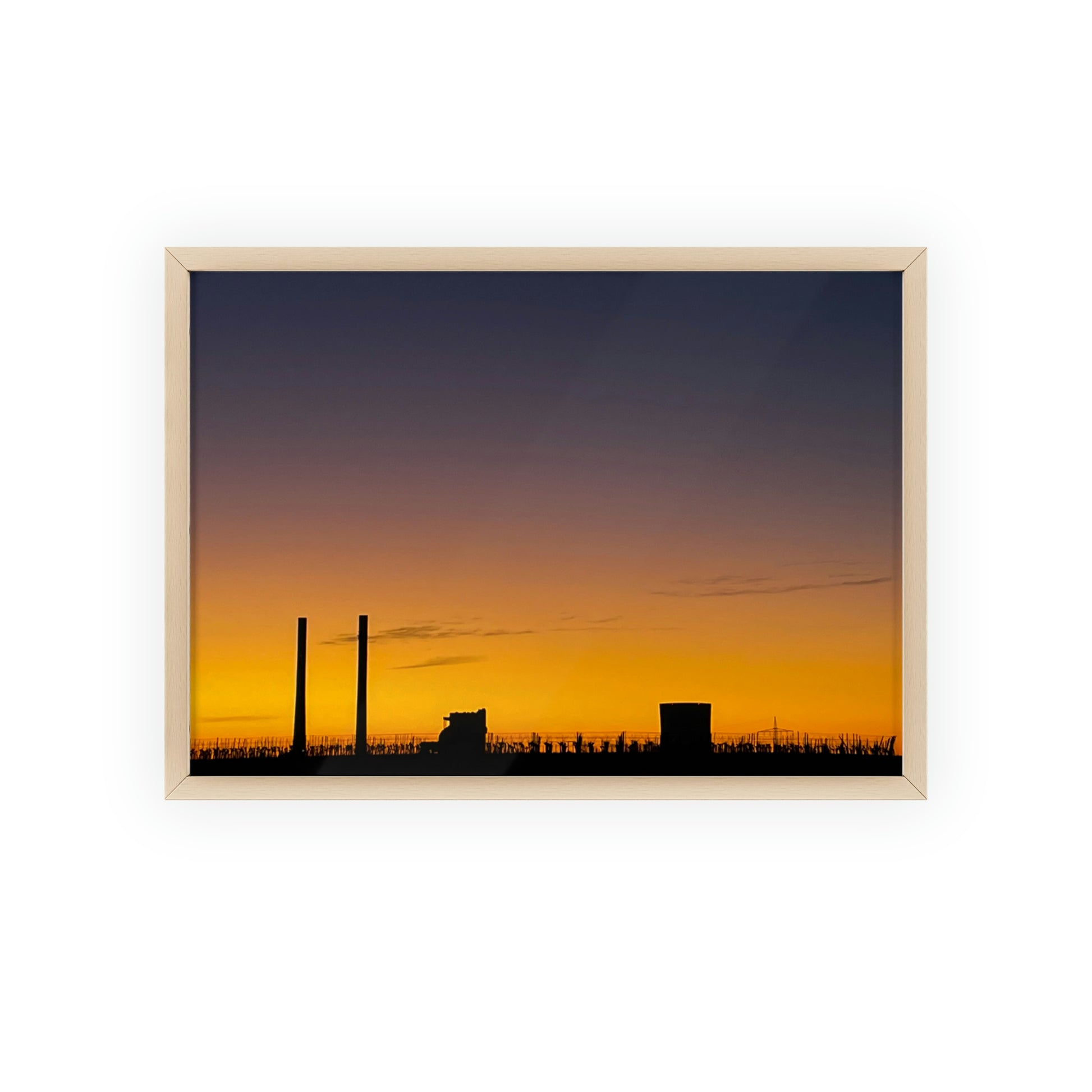 Industrial sunset - Posters with Wooden Frame - HobbyMeFree