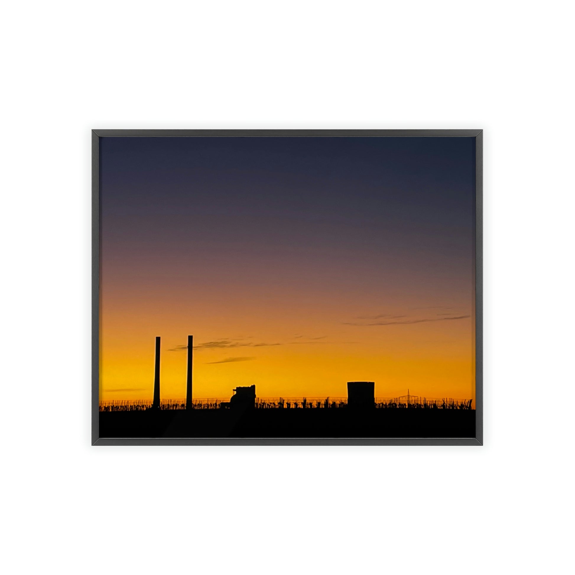 Industrial sunset - Posters with Wooden Frame - HobbyMeFree