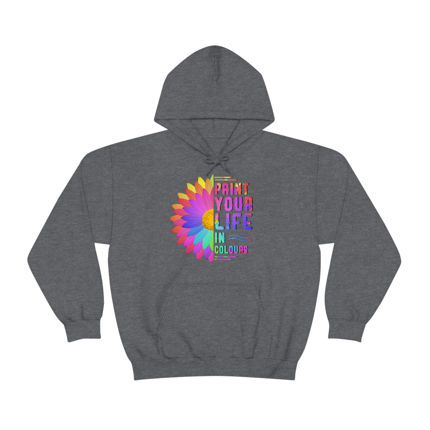 Paint your life in colours - Unisex Heavy Blend™ Hooded Sweatshirt - HobbyMeFree