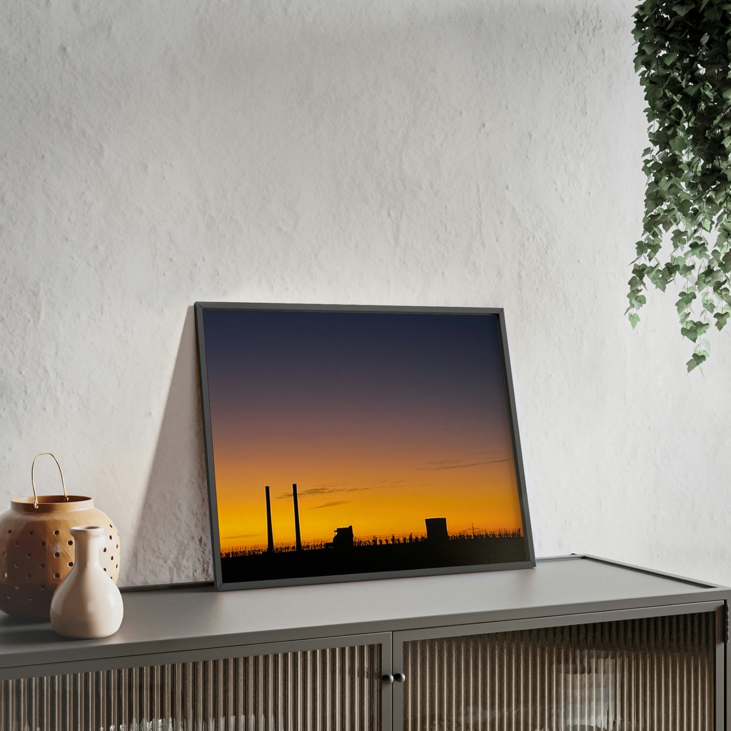 Industrial sunset - Posters with Wooden Frame - HobbyMeFree