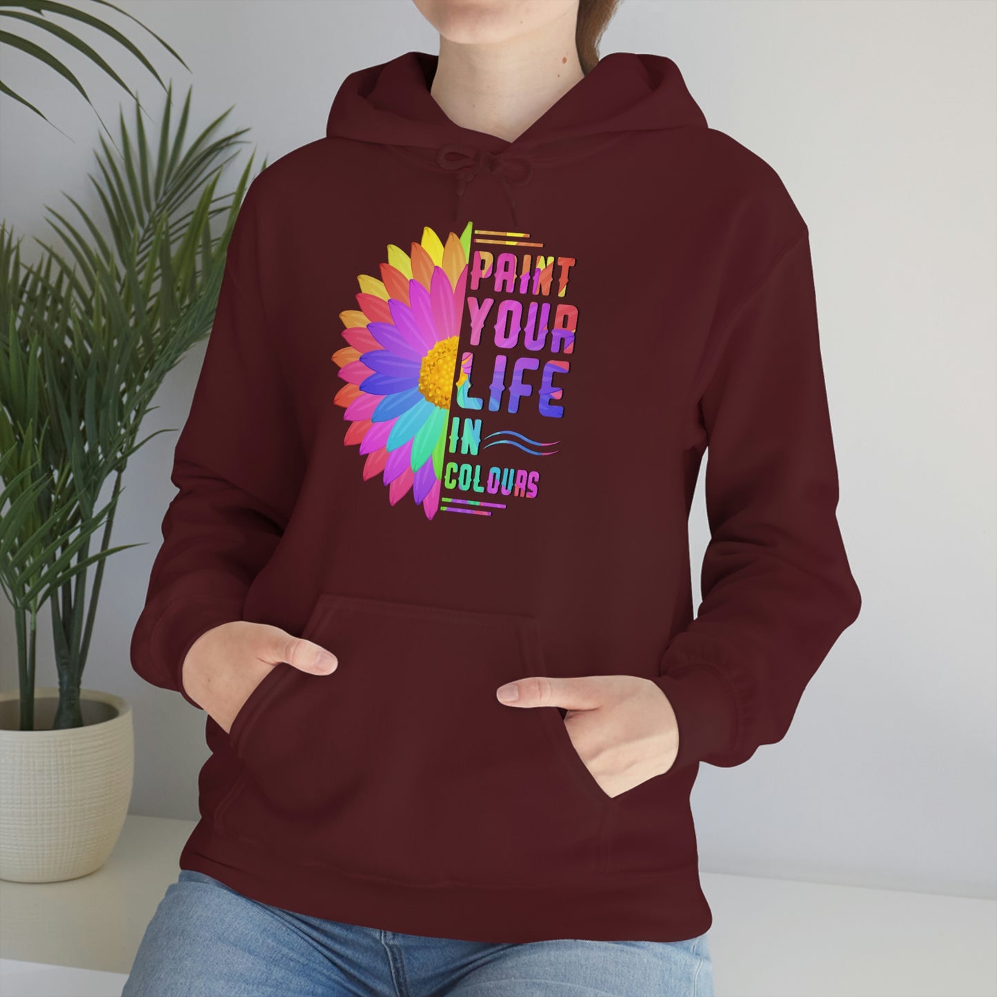 Paint your life in colours - Unisex Heavy Blend™ Hooded Sweatshirt - HobbyMeFree