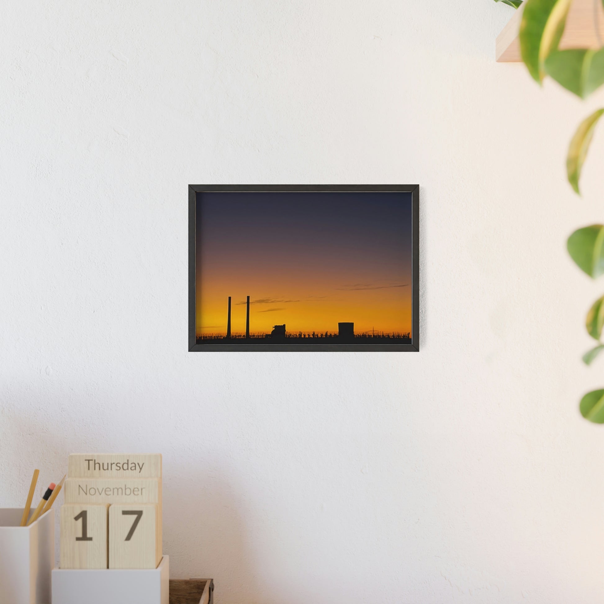 Industrial sunset - Posters with Wooden Frame - HobbyMeFree