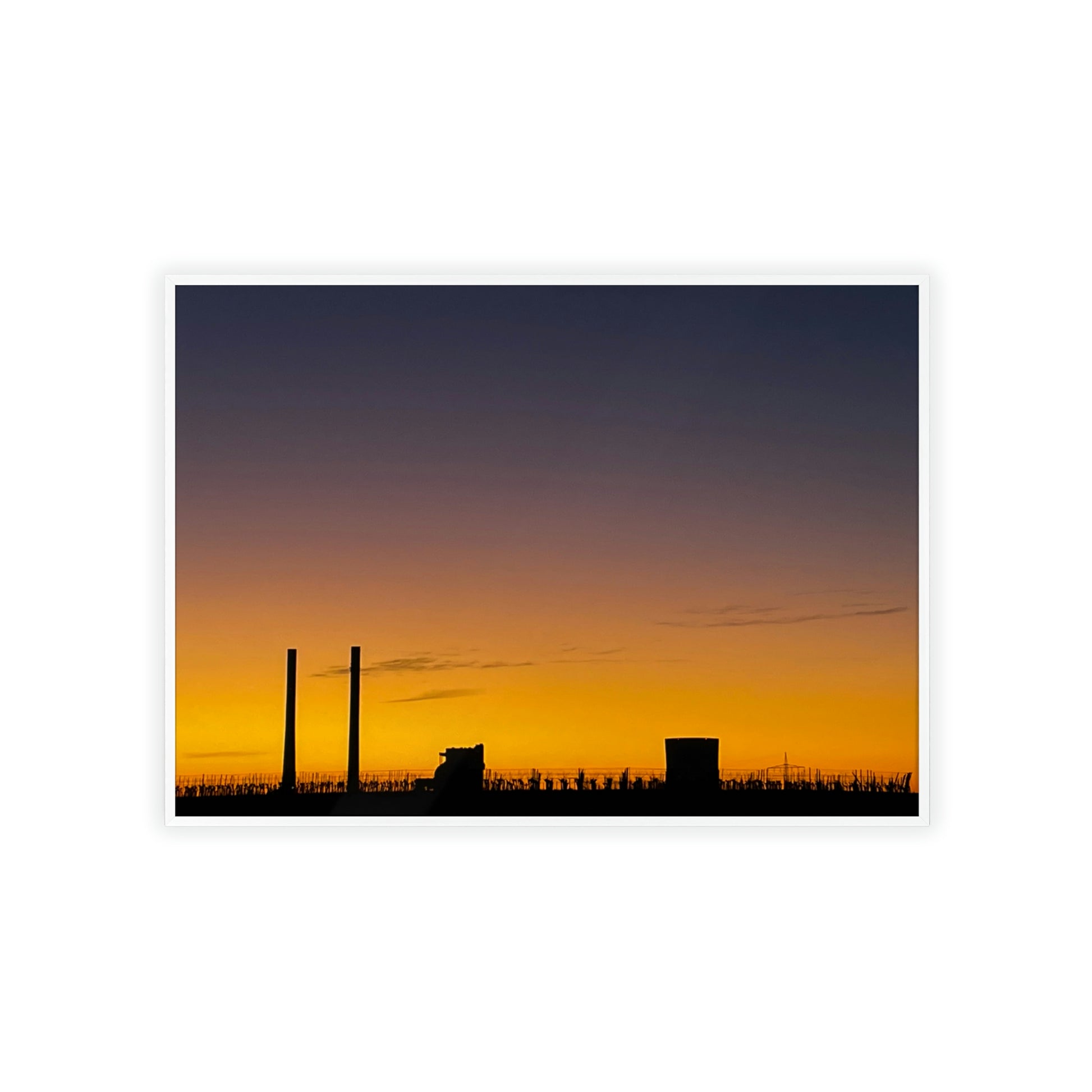 Industrial sunset - Posters with Wooden Frame - HobbyMeFree