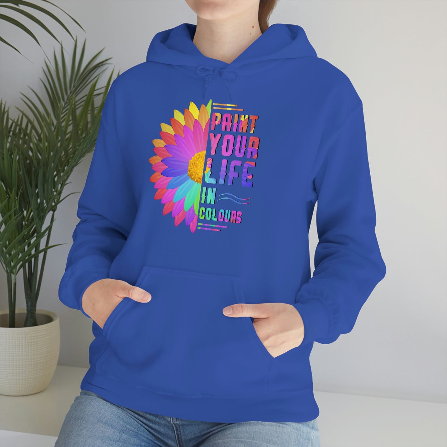 Paint your life in colours - Unisex Heavy Blend™ Hooded Sweatshirt - HobbyMeFree