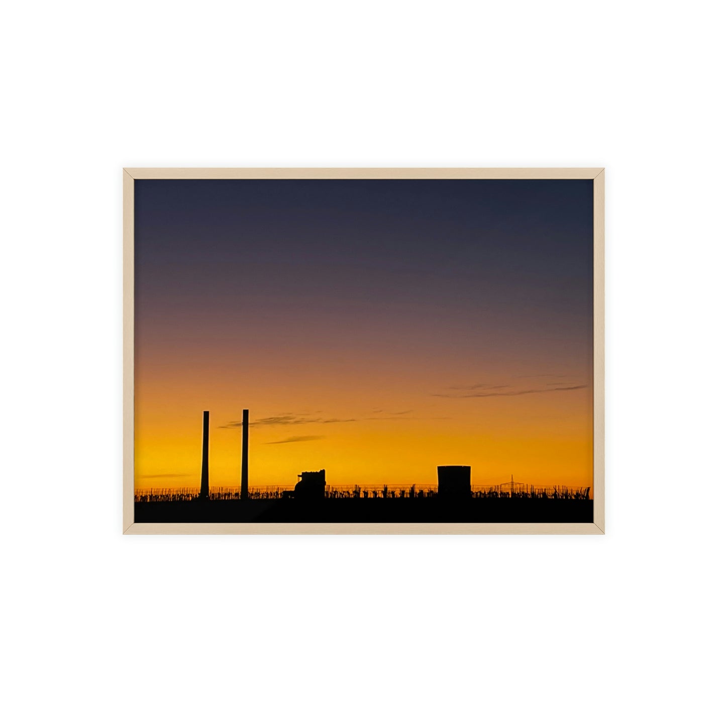 Industrial sunset - Posters with Wooden Frame - HobbyMeFree