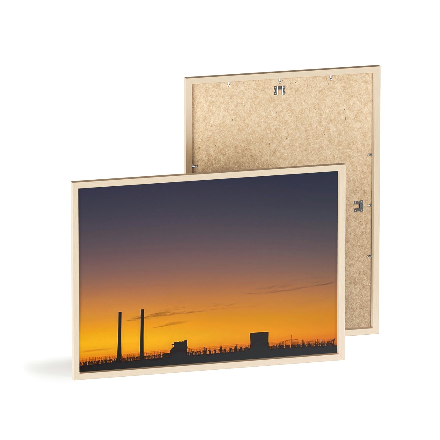 Industrial sunset - Posters with Wooden Frame - HobbyMeFree