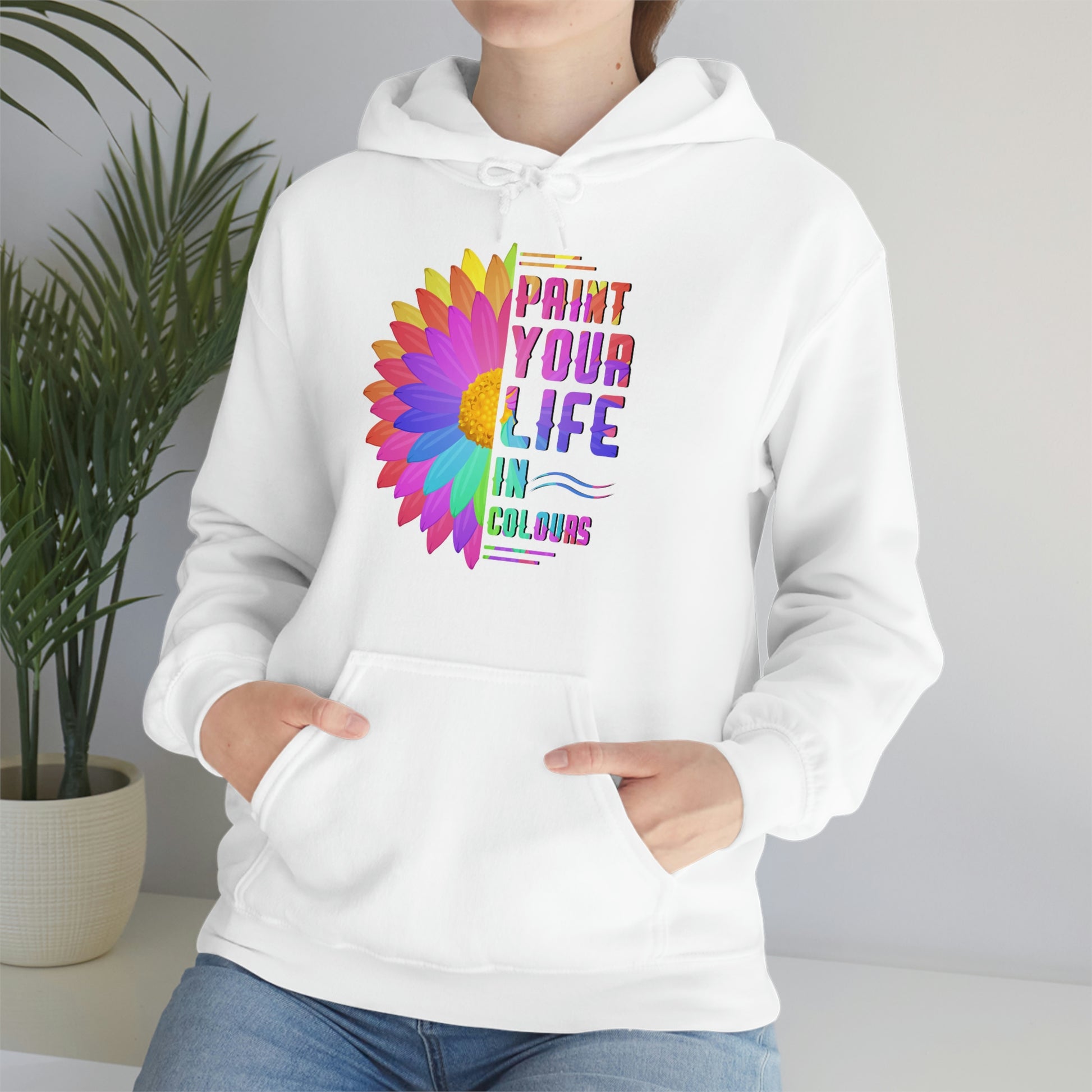 Paint your life in colours - Unisex Heavy Blend™ Hooded Sweatshirt - HobbyMeFree