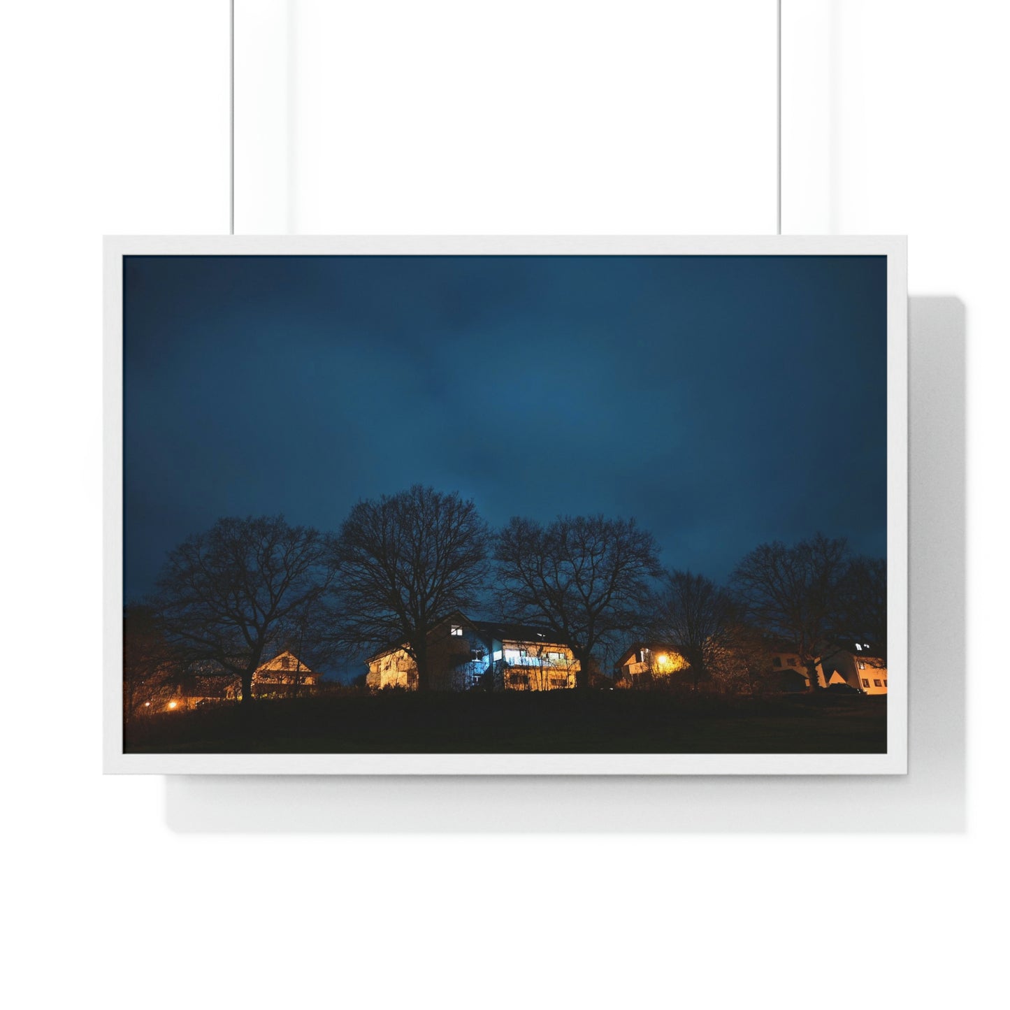 Village in night - Premium Framed Poster - Home - HobbyMeFree