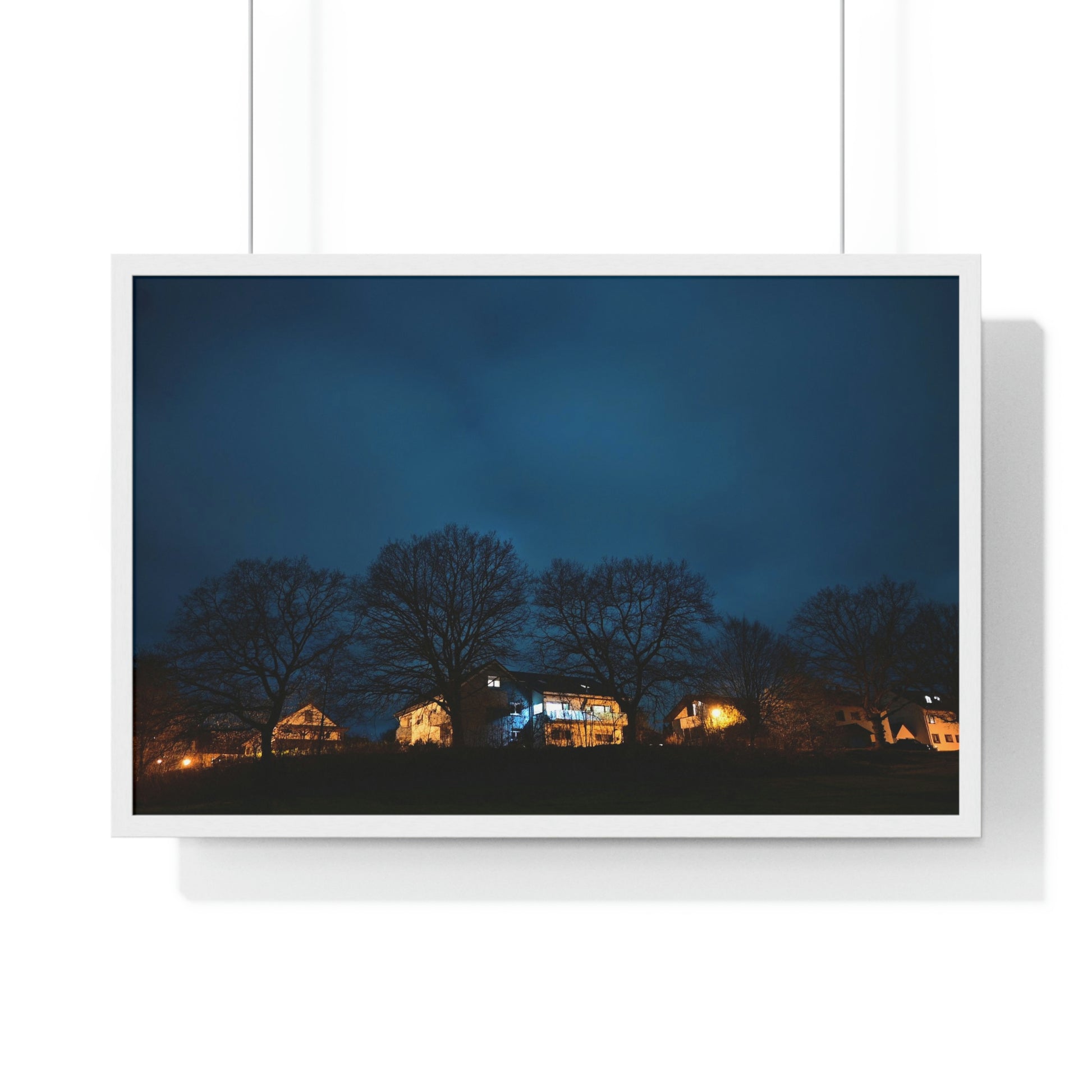 Village in night - Premium Framed Poster - Home - HobbyMeFree