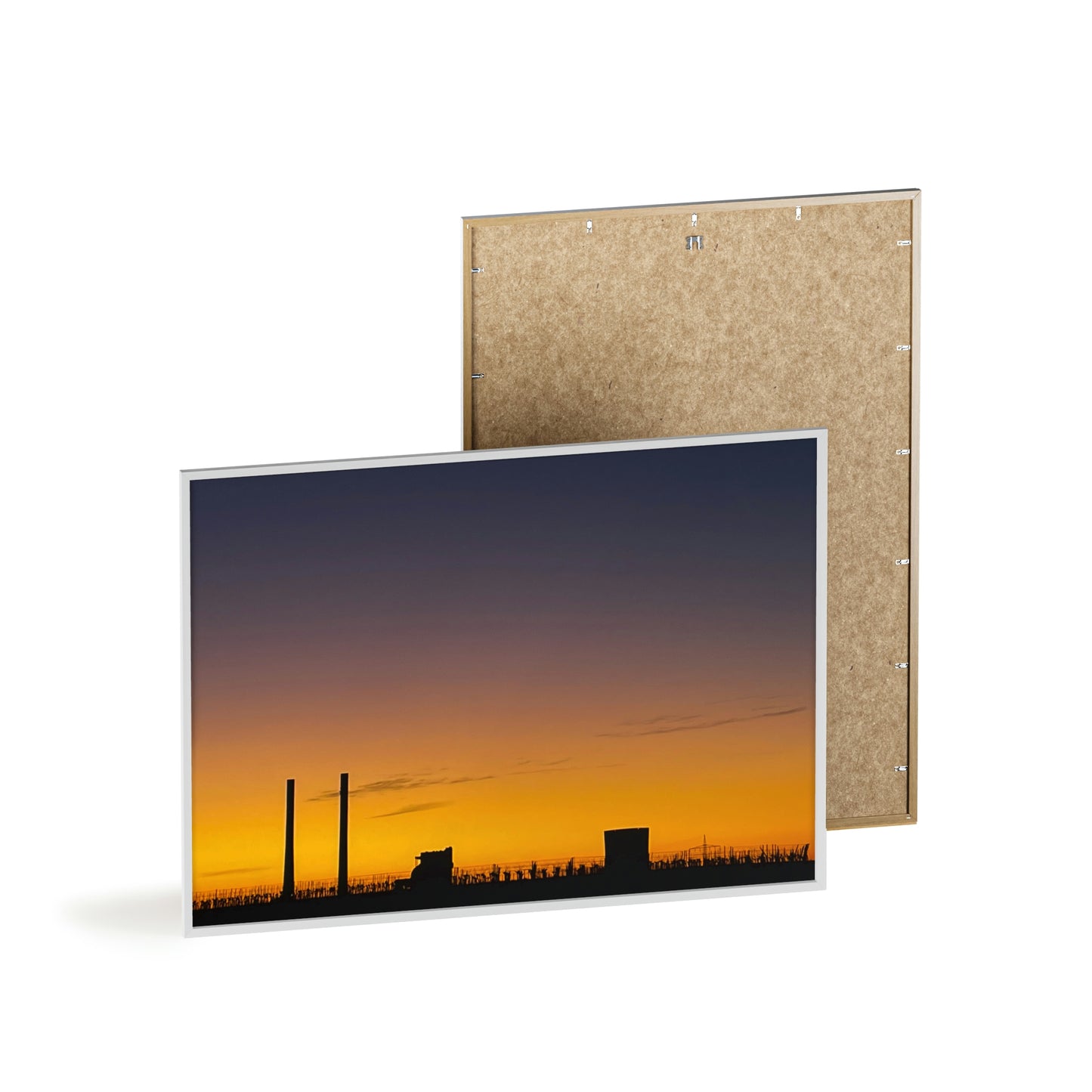 Industrial sunset - Posters with Wooden Frame - HobbyMeFree