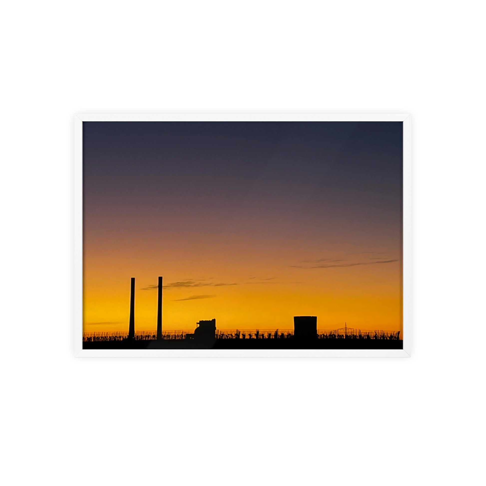 Industrial sunset - Posters with Wooden Frame - HobbyMeFree