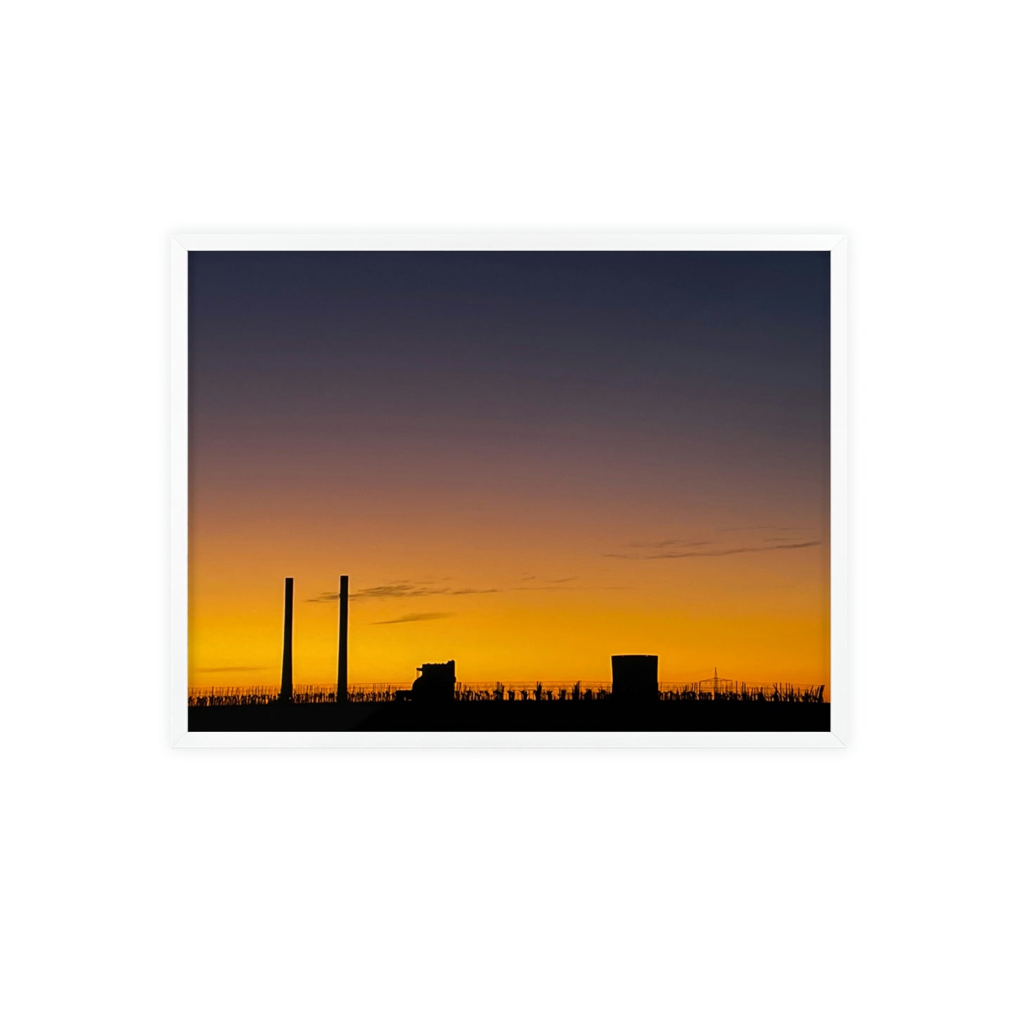 Industrial sunset - Posters with Wooden Frame - HobbyMeFree