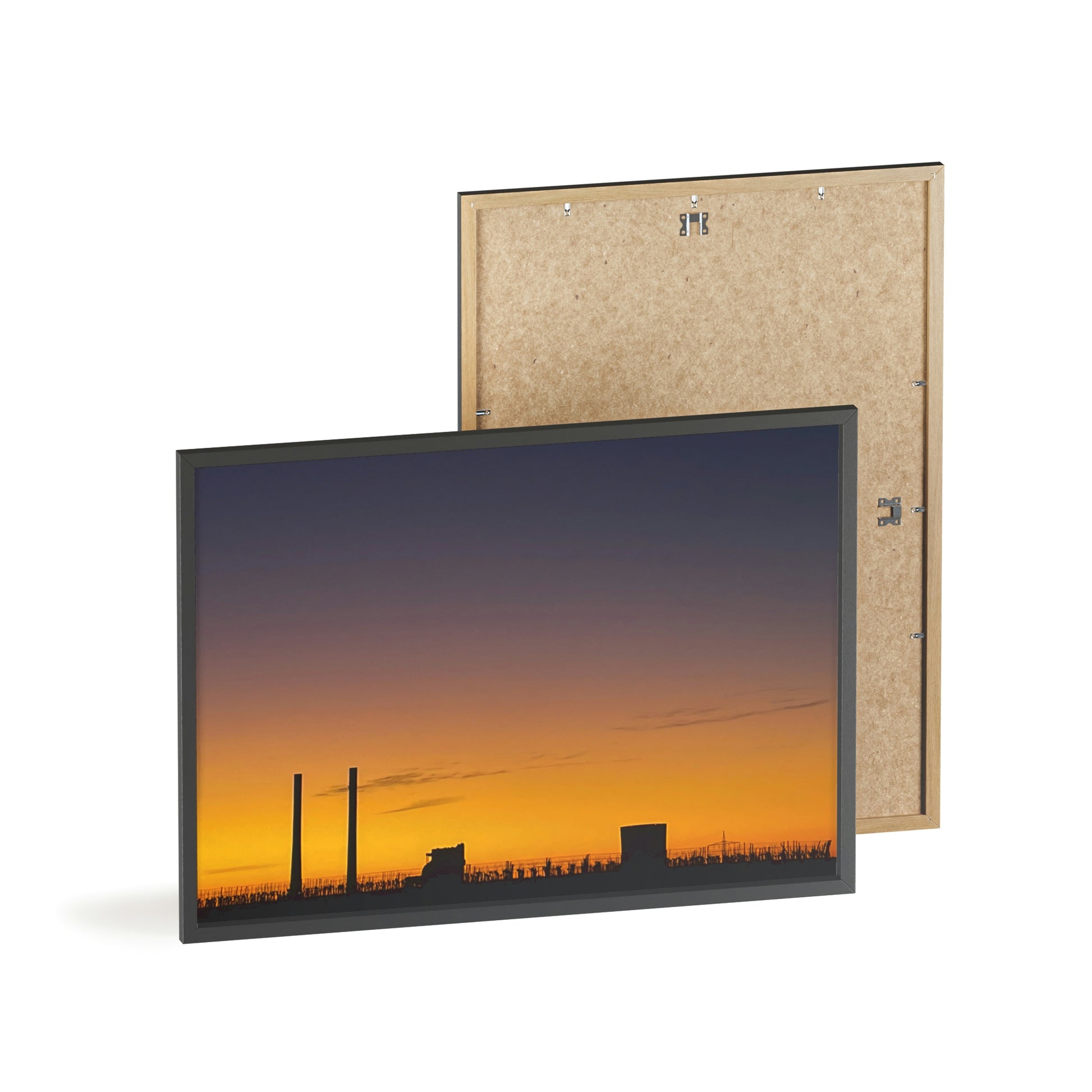 Industrial sunset - Posters with Wooden Frame - HobbyMeFree