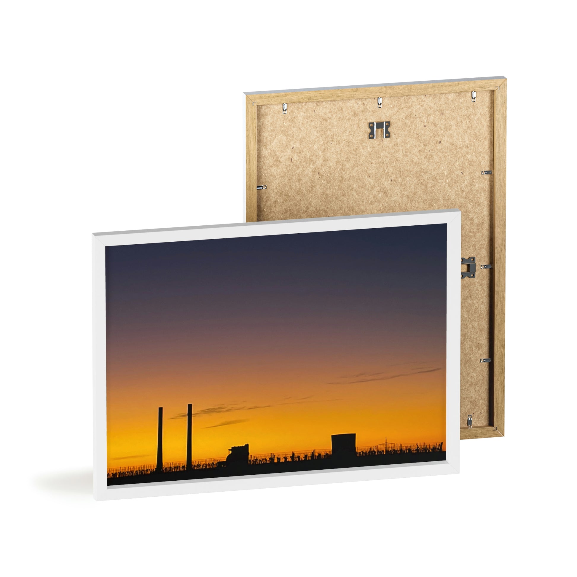 Industrial sunset - Posters with Wooden Frame - HobbyMeFree