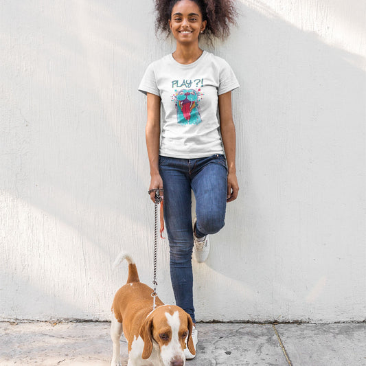 Dog Love - Women's fitted eco tee - HobbyMeFree