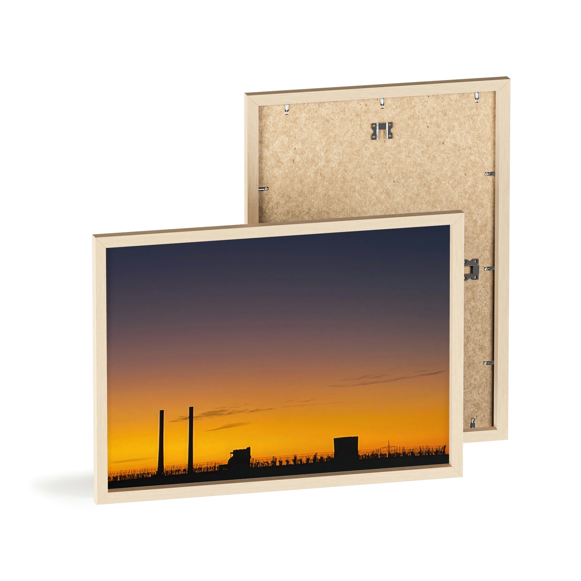 Industrial sunset - Posters with Wooden Frame - HobbyMeFree