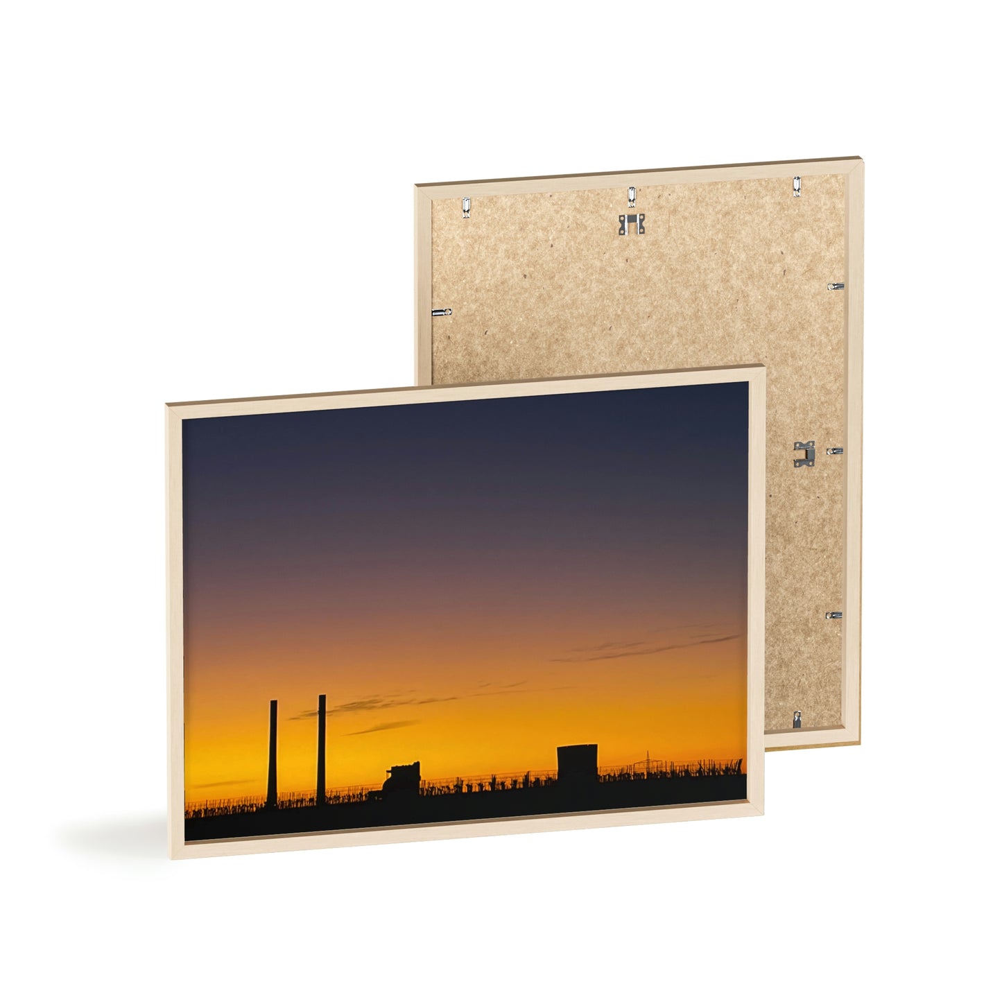 Industrial sunset - Posters with Wooden Frame - HobbyMeFree