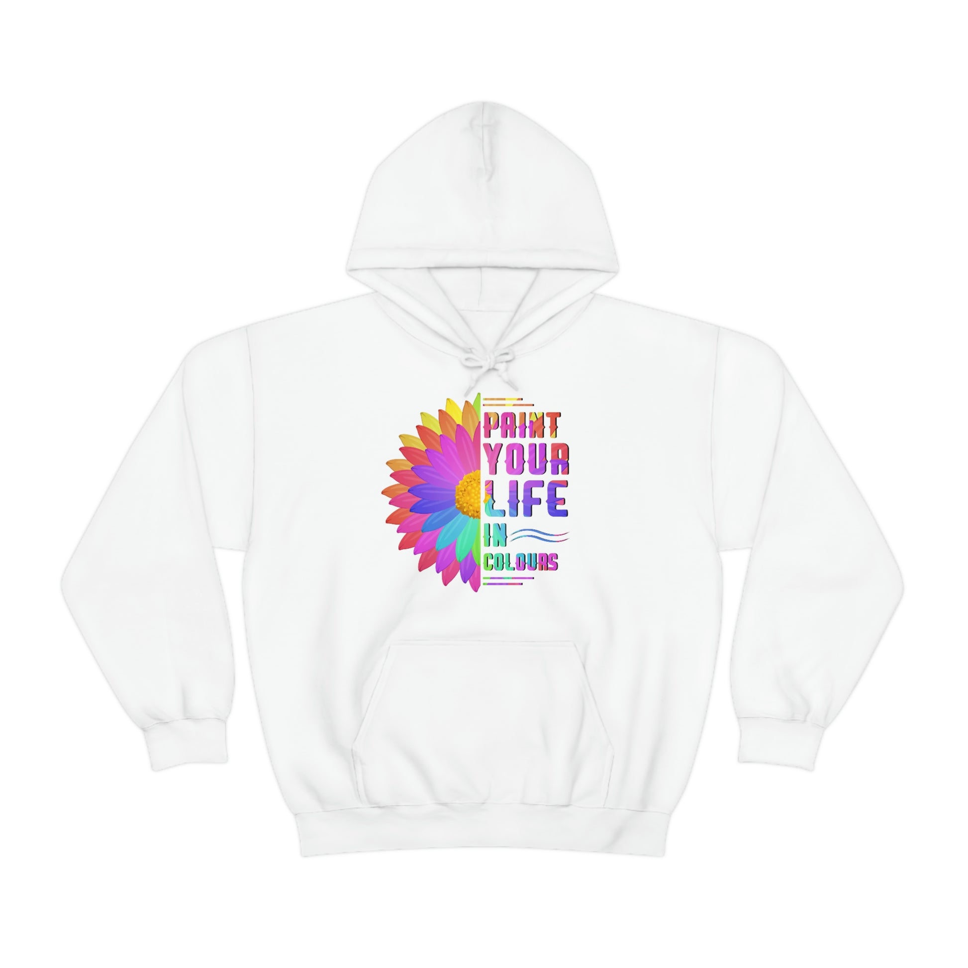 Paint your life in colours - Unisex Heavy Blend™ Hooded Sweatshirt - HobbyMeFree