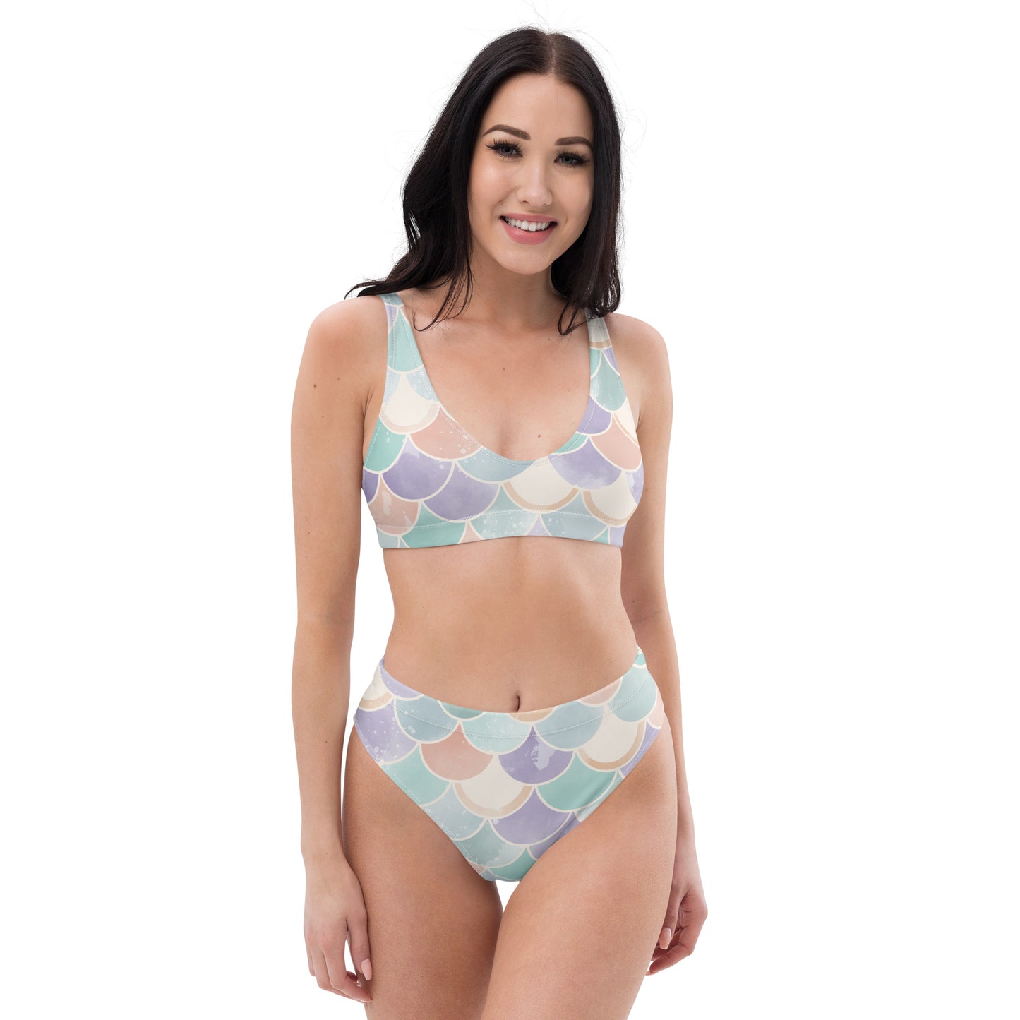 Mermaid Sea Lover - Recycled high-waisted bikini set - HobbyMeFree