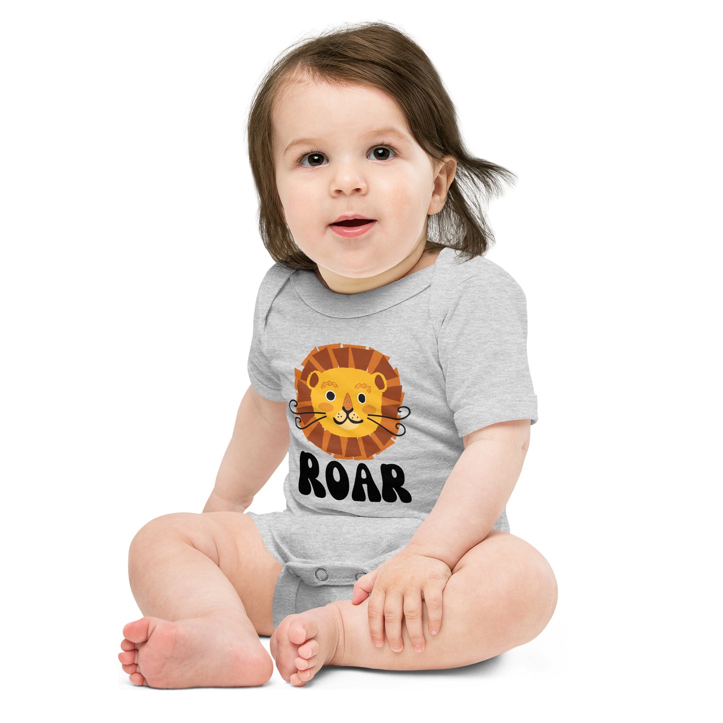 Roar Lion - Baby short sleeve one piece - HobbyMeFree