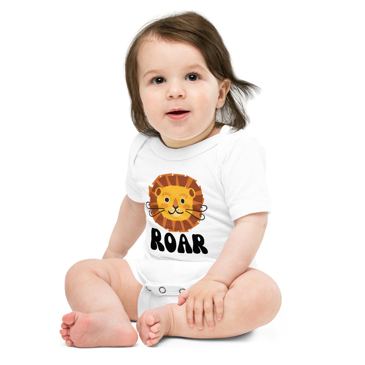 Roar Lion - Baby short sleeve one piece - HobbyMeFree