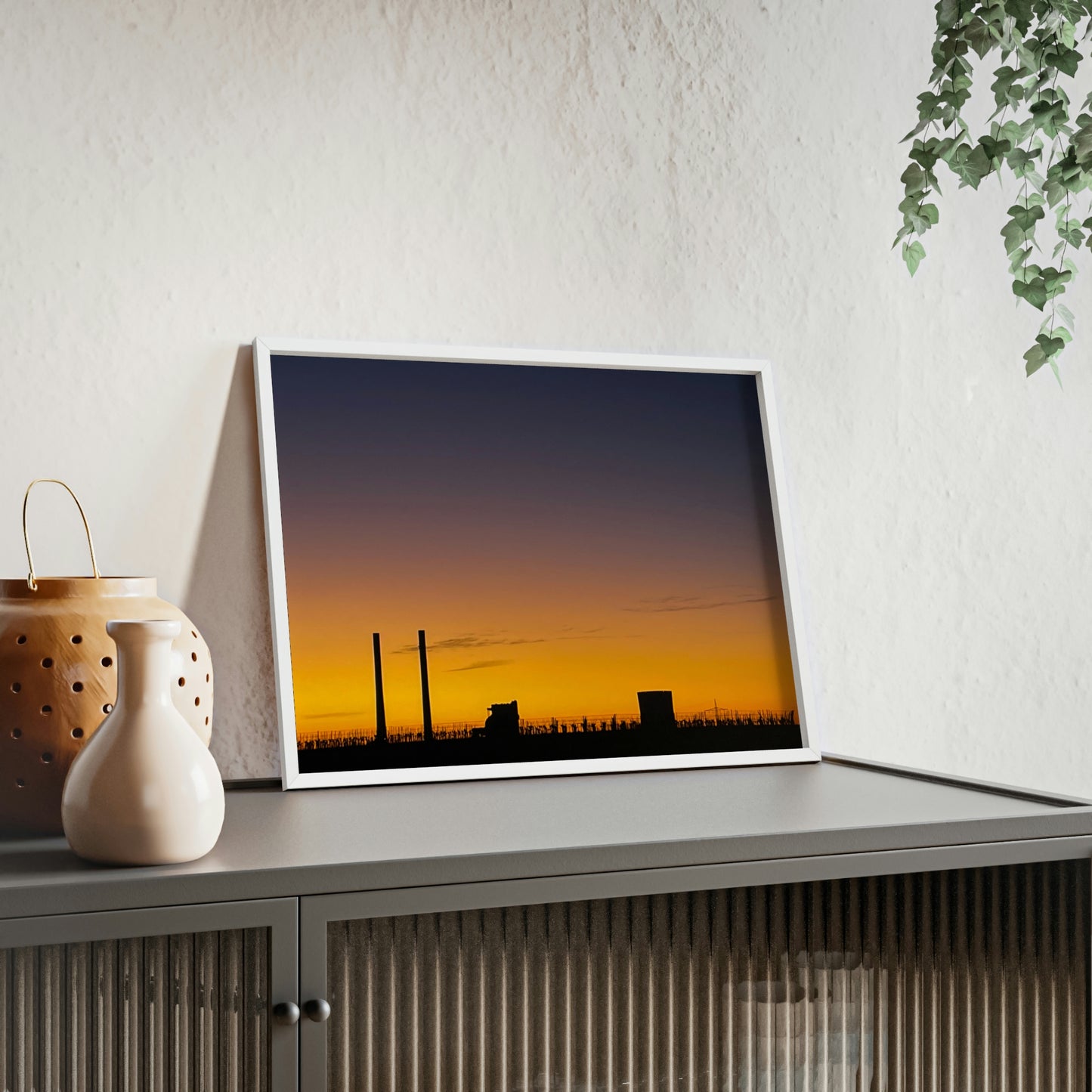 Industrial sunset - Posters with Wooden Frame - HobbyMeFree