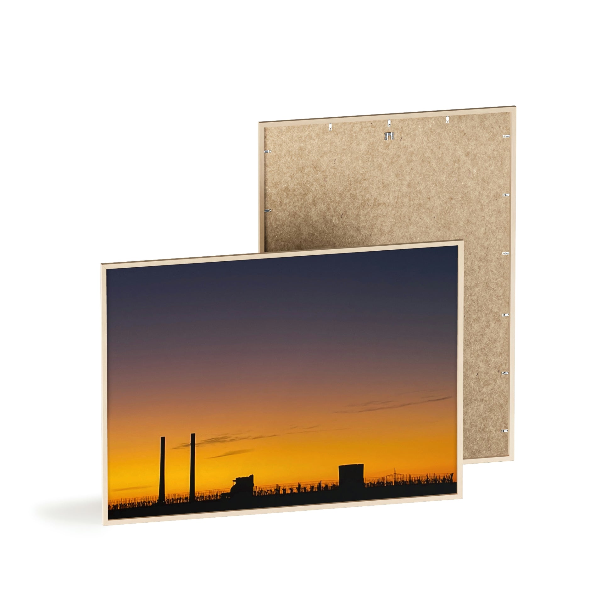 Industrial sunset - Posters with Wooden Frame - HobbyMeFree