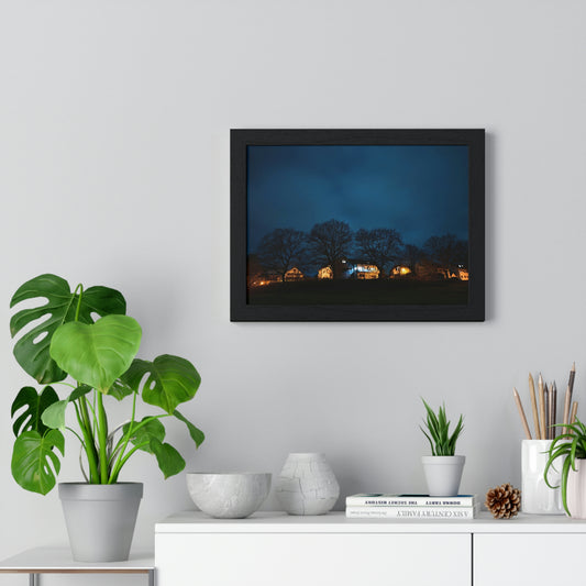 Village in night - Premium Framed Poster - Home - HobbyMeFree