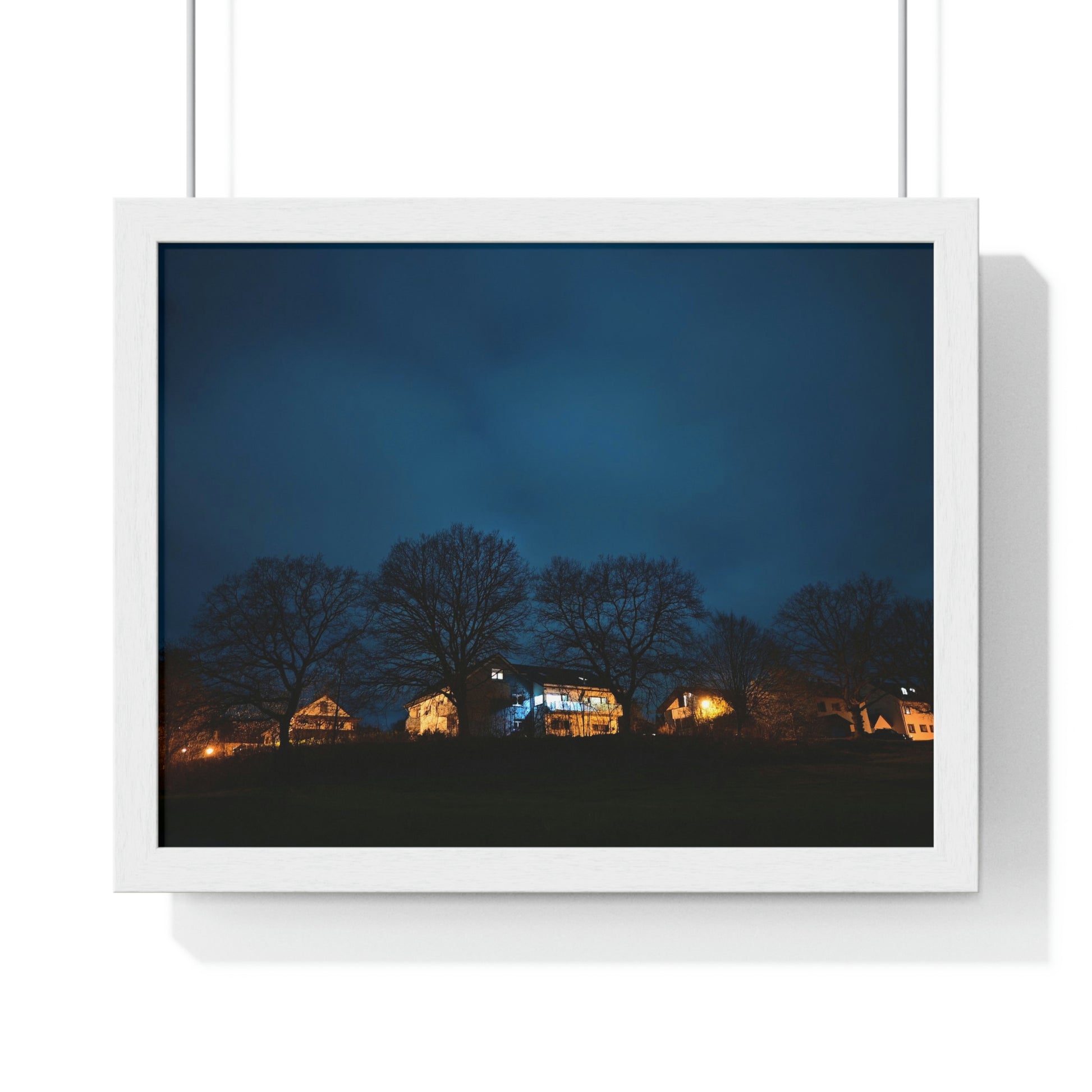 Village in night - Premium Framed Poster - Home - HobbyMeFree