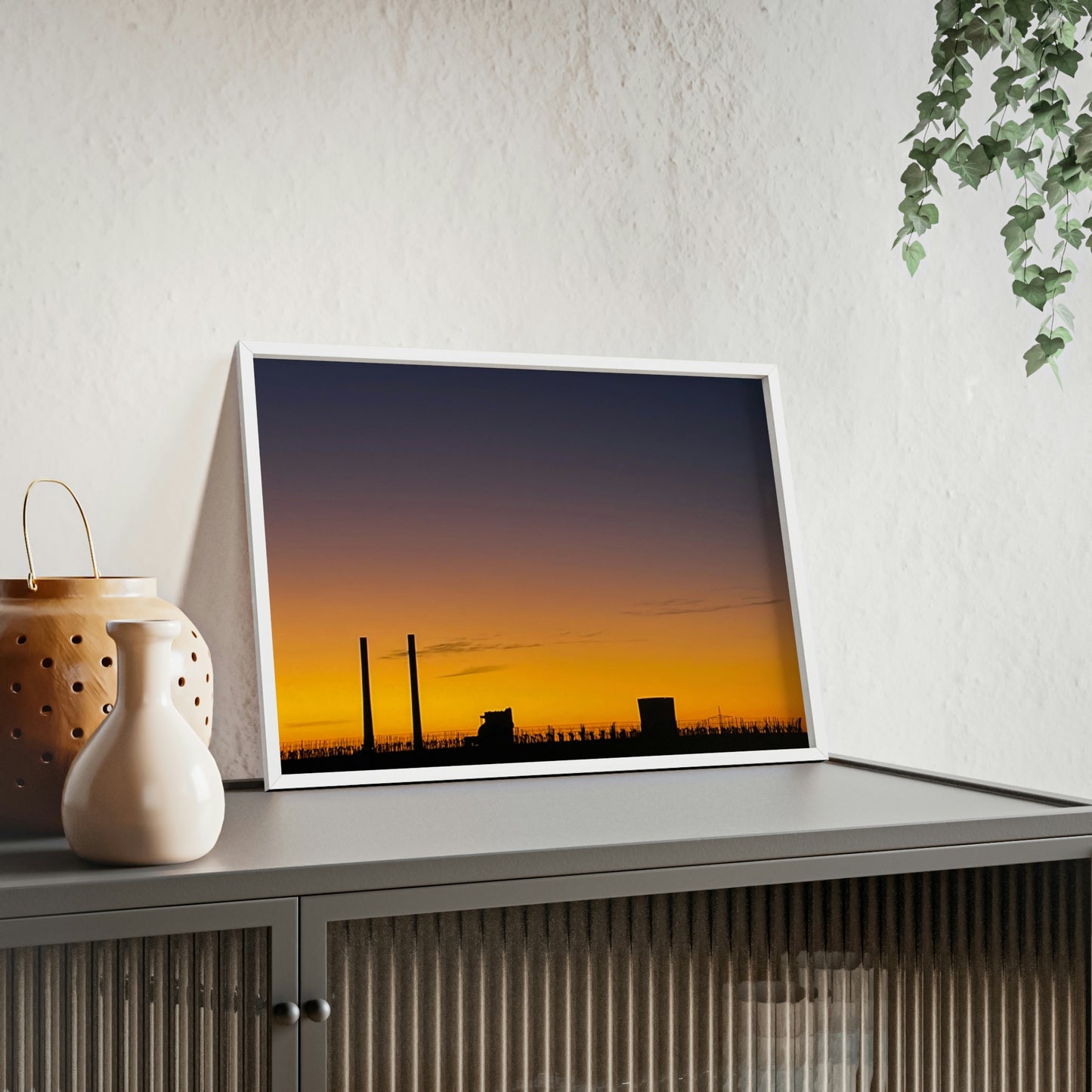 Industrial sunset - Posters with Wooden Frame - HobbyMeFree