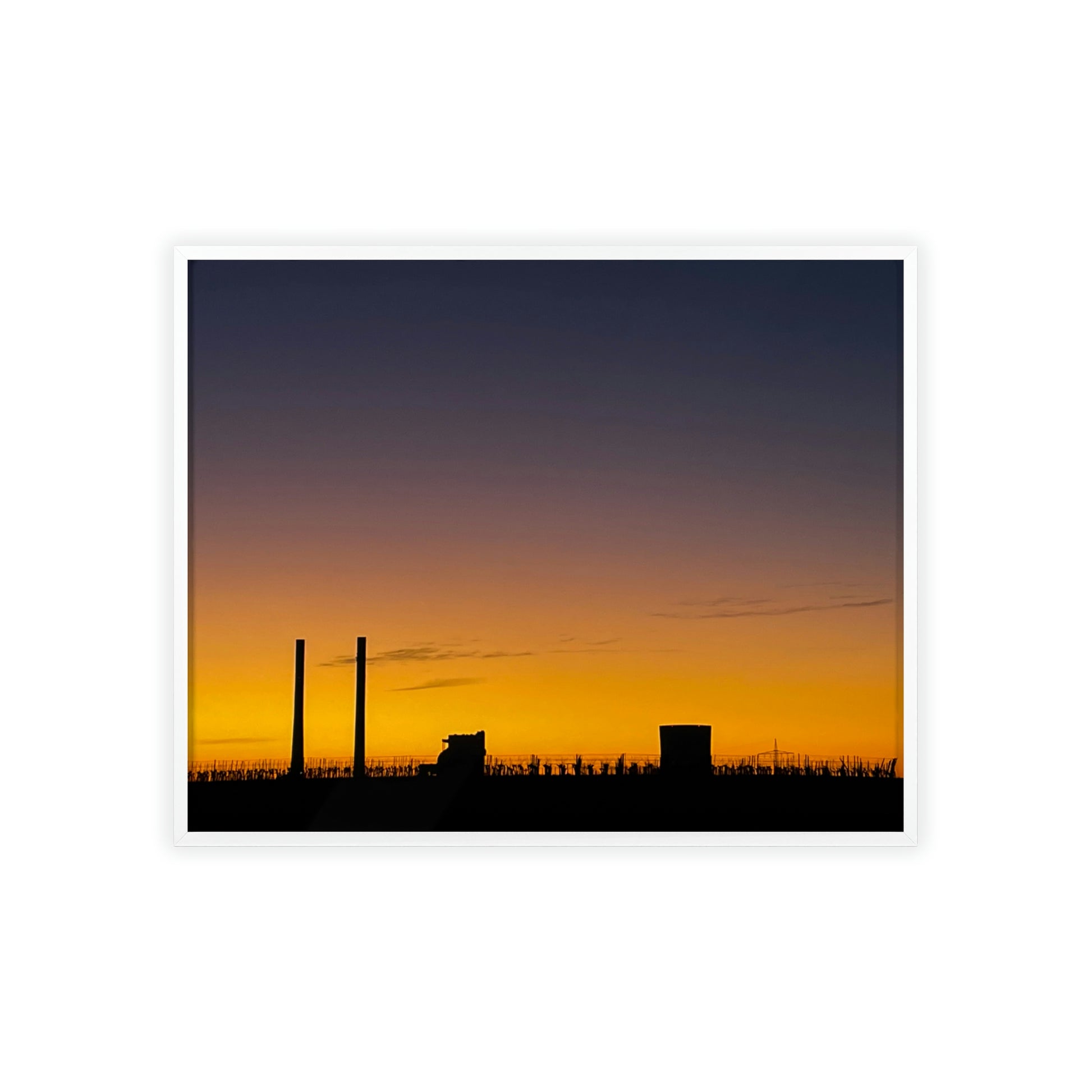 Industrial sunset - Posters with Wooden Frame - HobbyMeFree