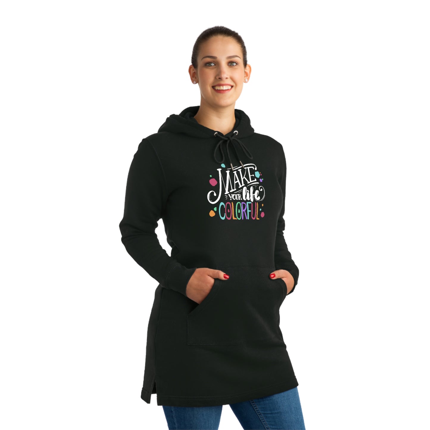 Make Your Life Colorful - Streeter Hoodie Dress - HobbyMeFree