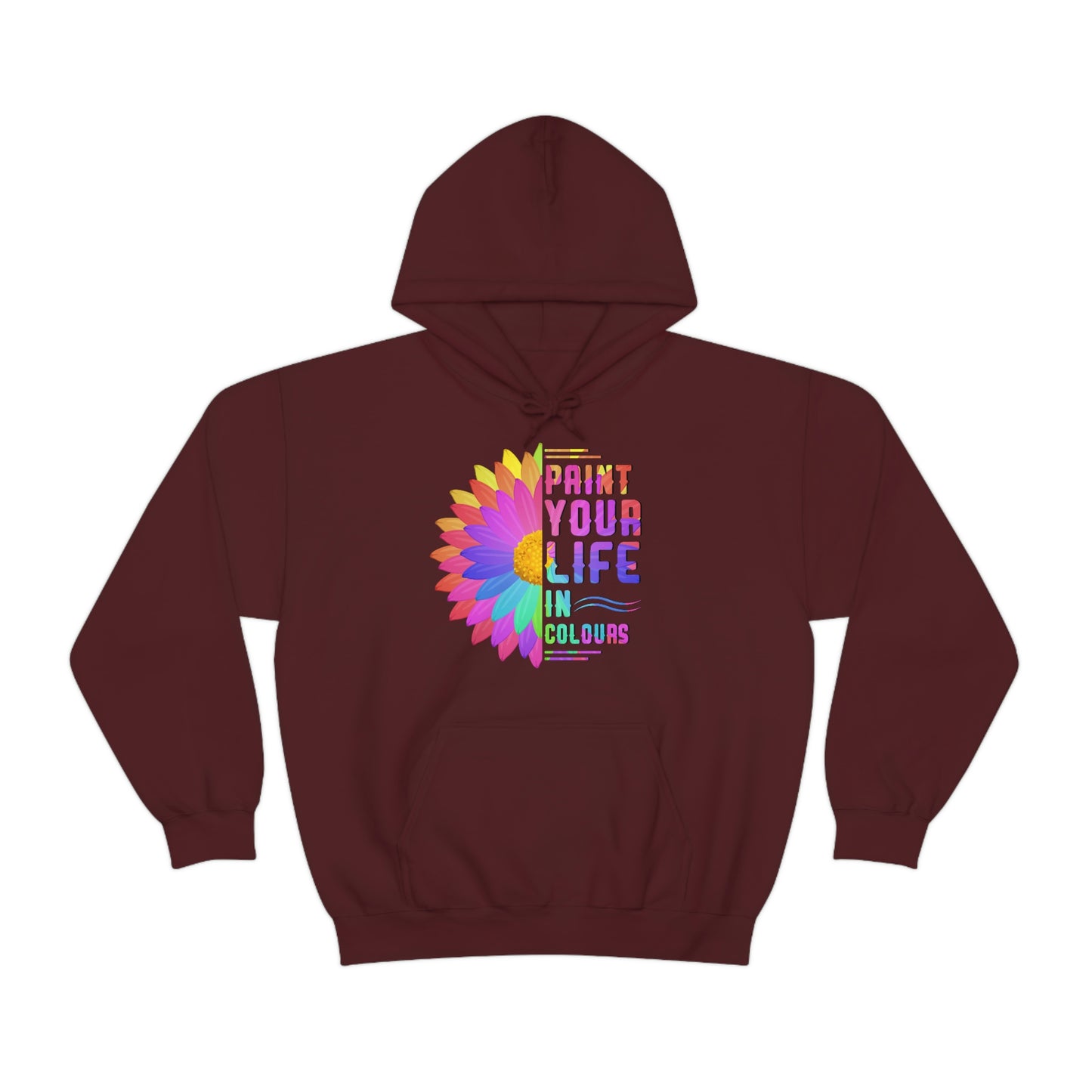 Paint your life in colours - Unisex Heavy Blend™ Hooded Sweatshirt - HobbyMeFree