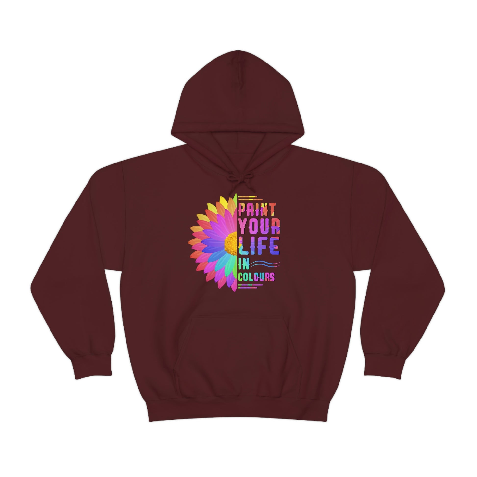 Paint your life in colours - Unisex Heavy Blend™ Hooded Sweatshirt - HobbyMeFree