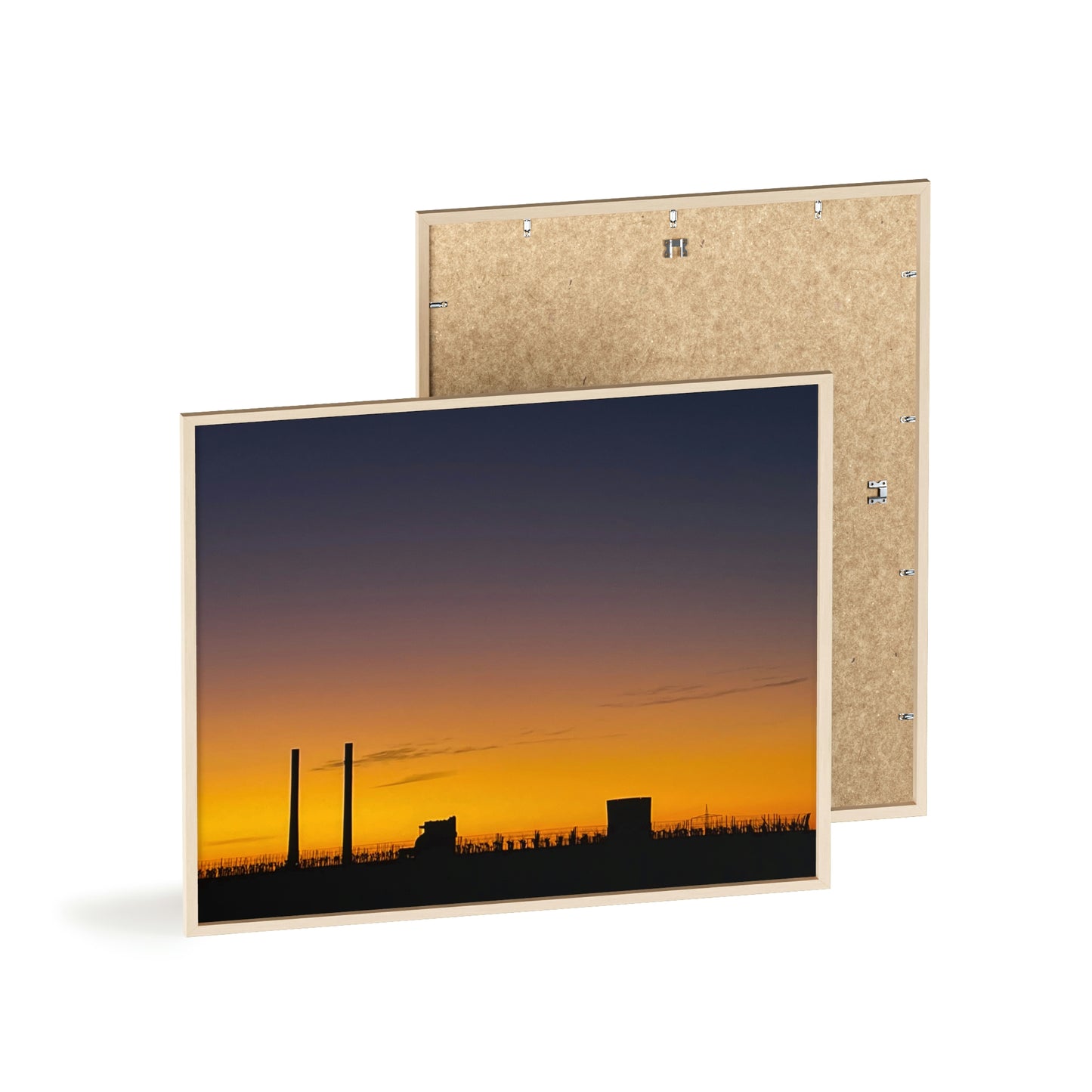 Industrial sunset - Posters with Wooden Frame - HobbyMeFree